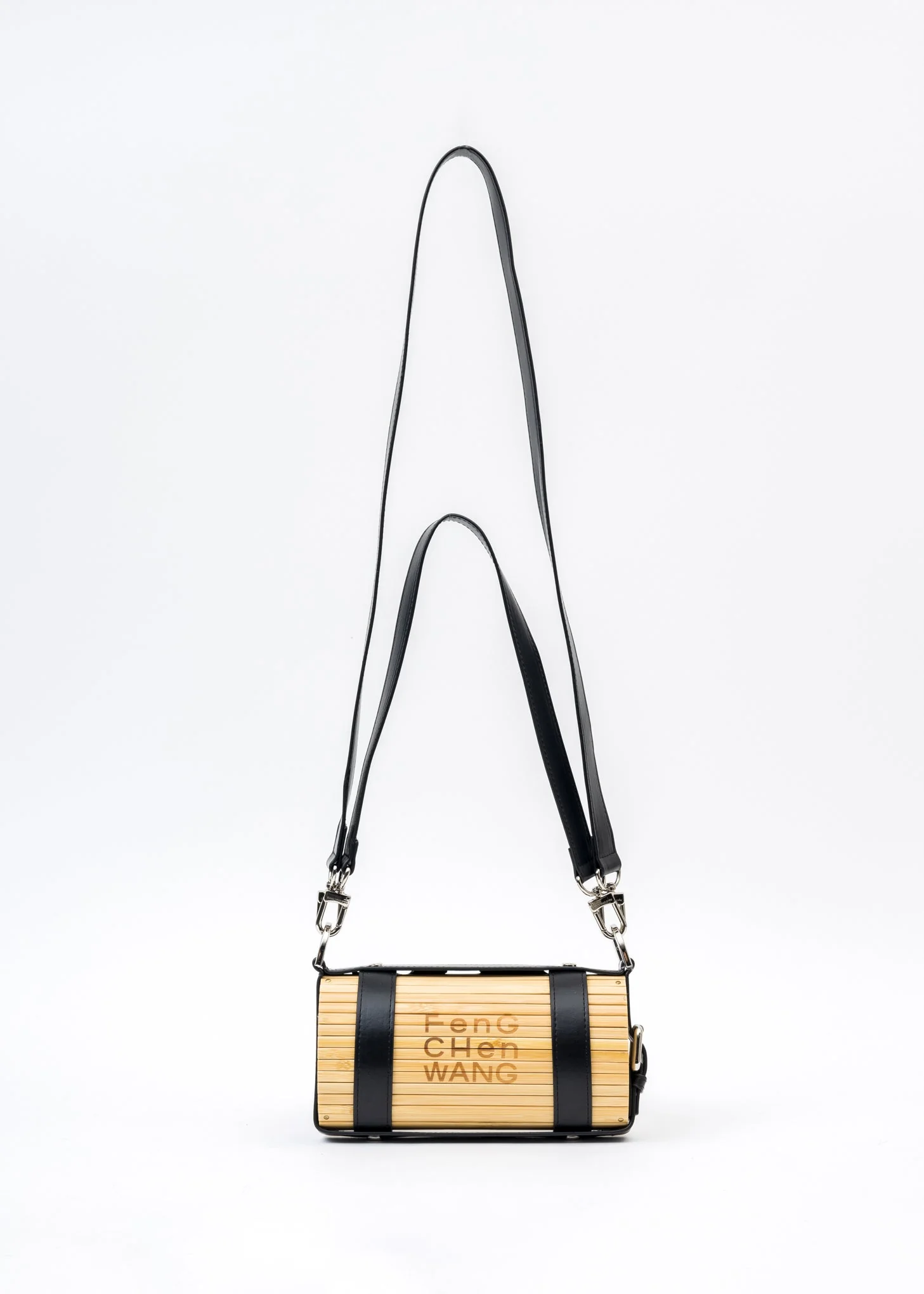 Black Panel Big Bamboo Bag - Image 6