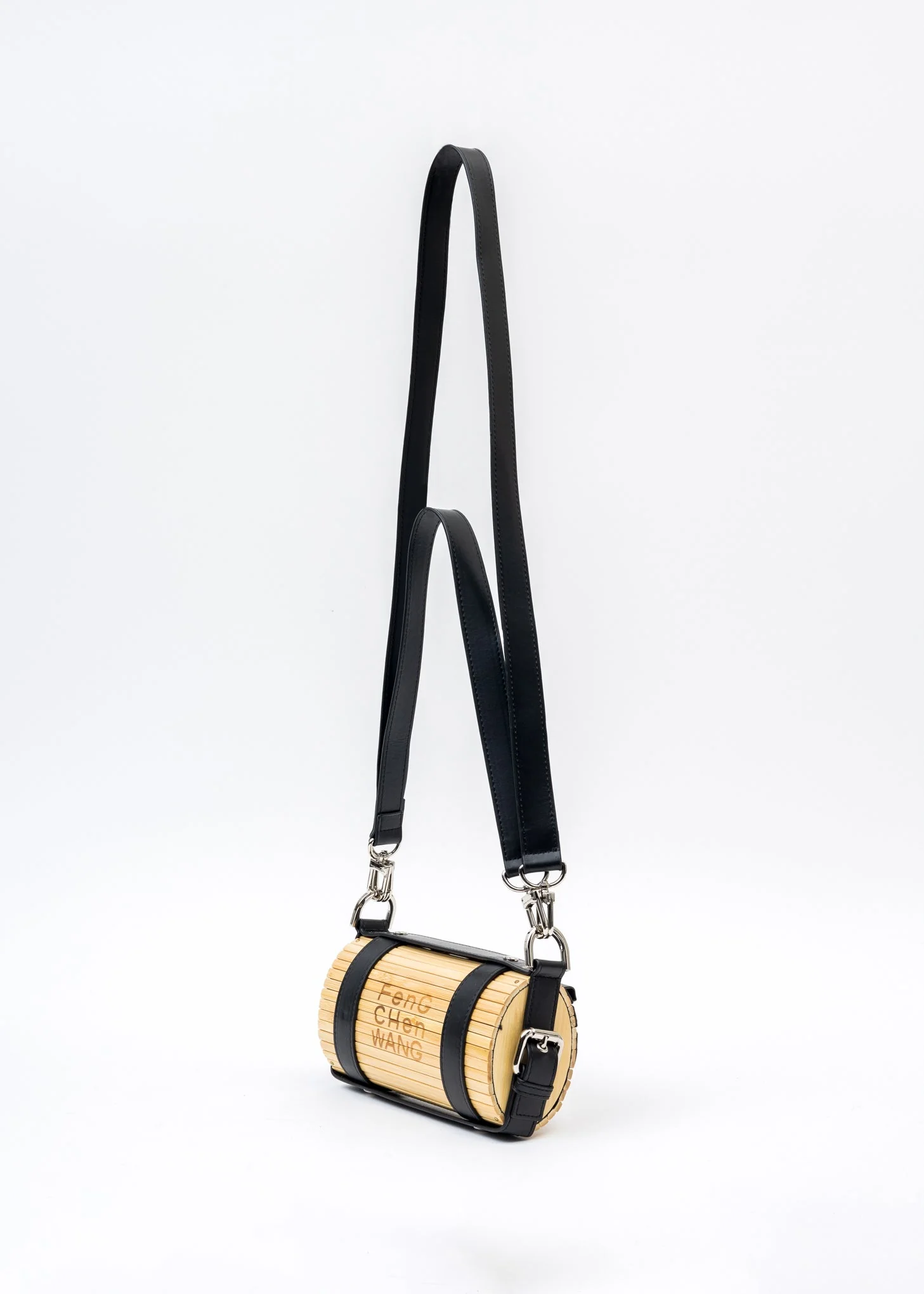 Black Panel Big Bamboo Bag - Image 8