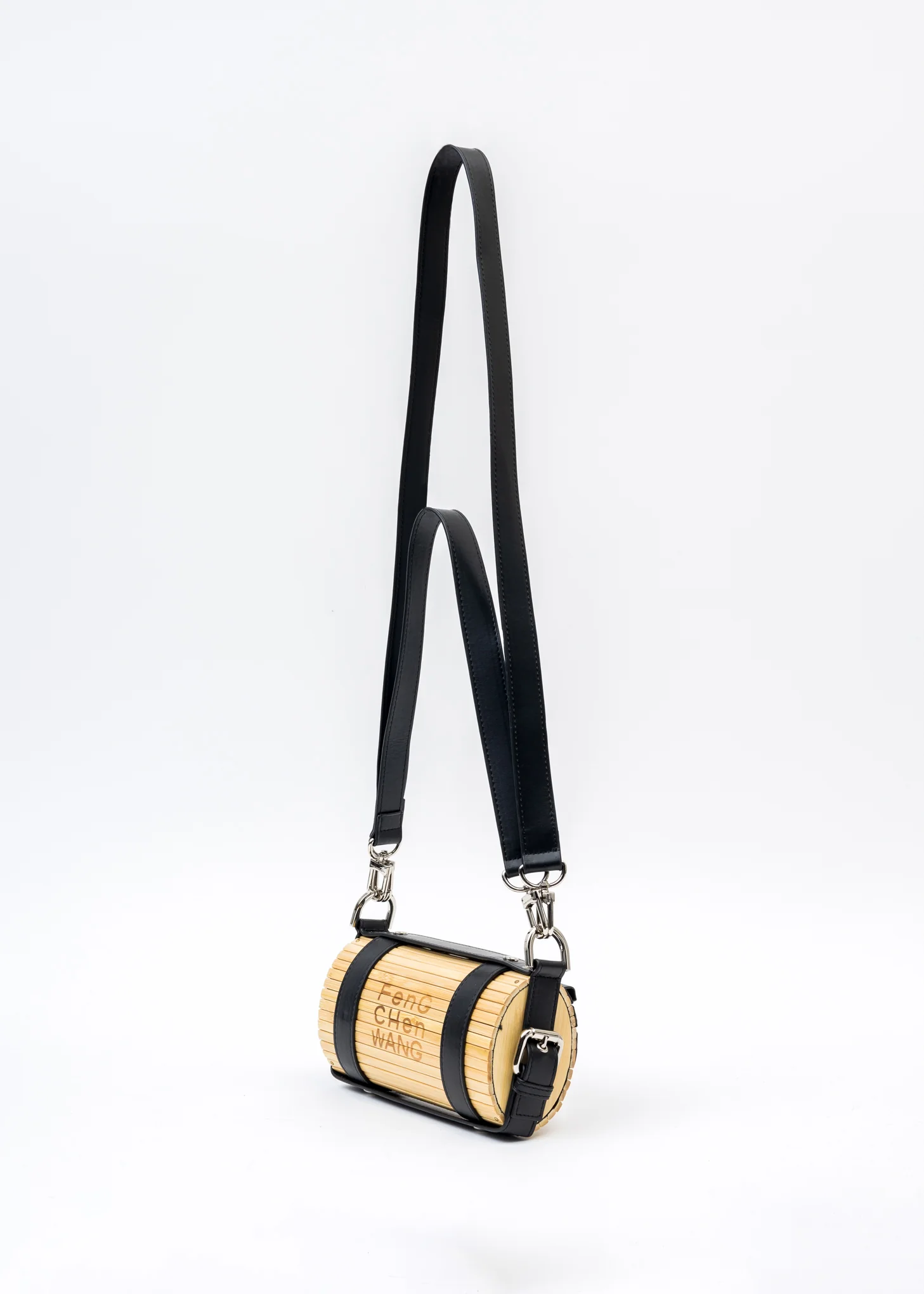 Black Panel Big Bamboo Bag - Image 8