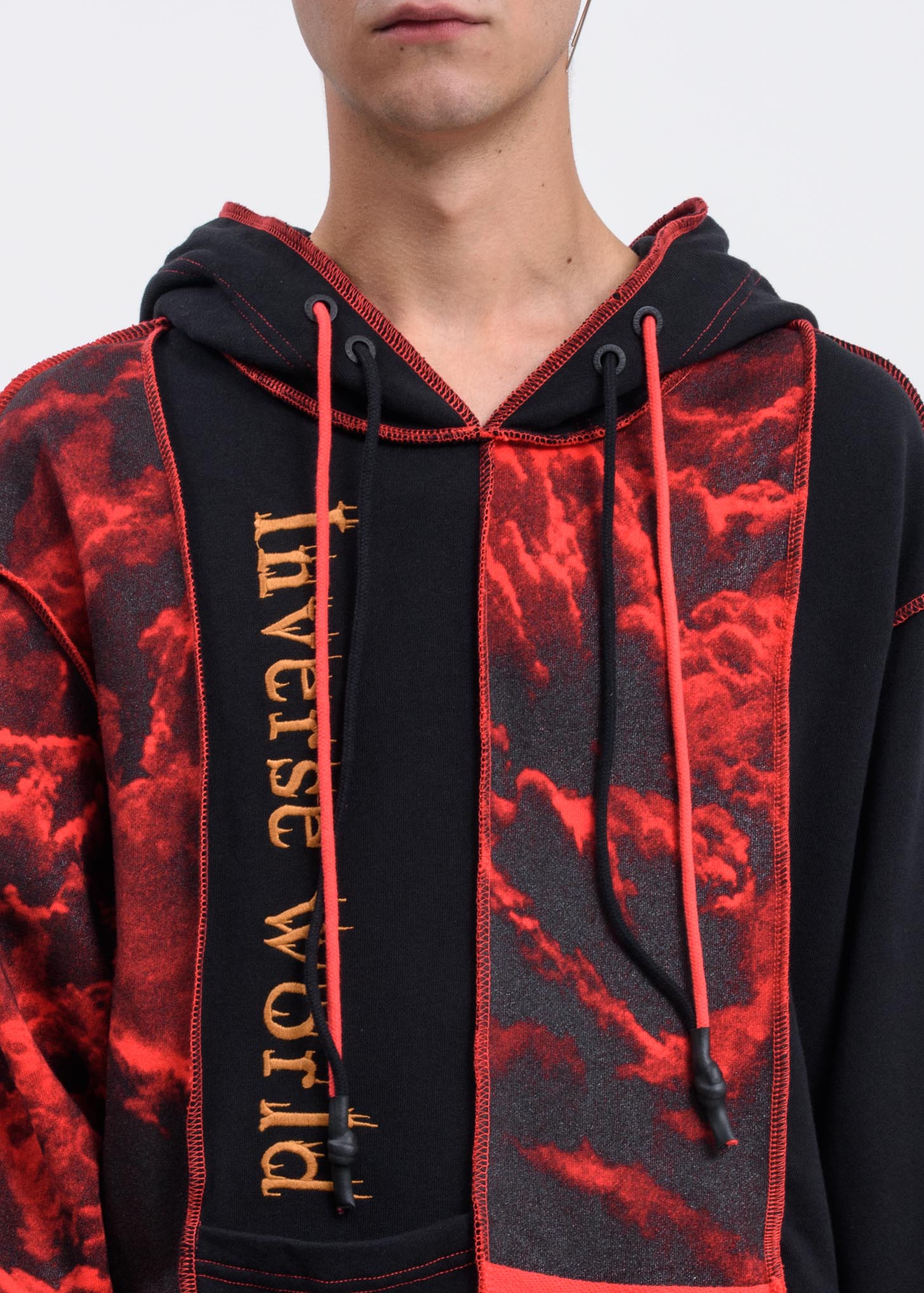 Black Panel Clouds Hoodie - Image 3