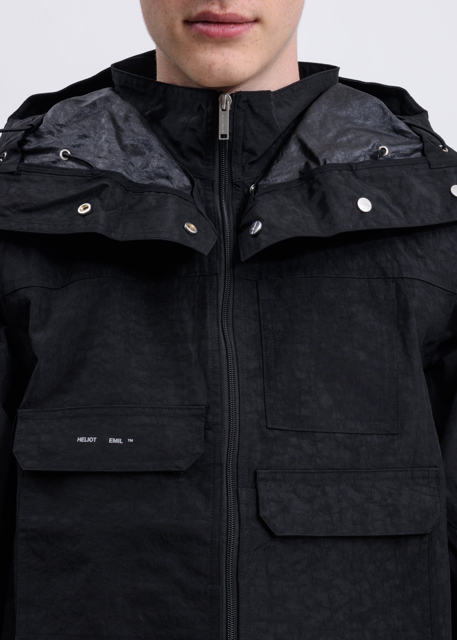 Black Panel Hooded Jacket - Image 3