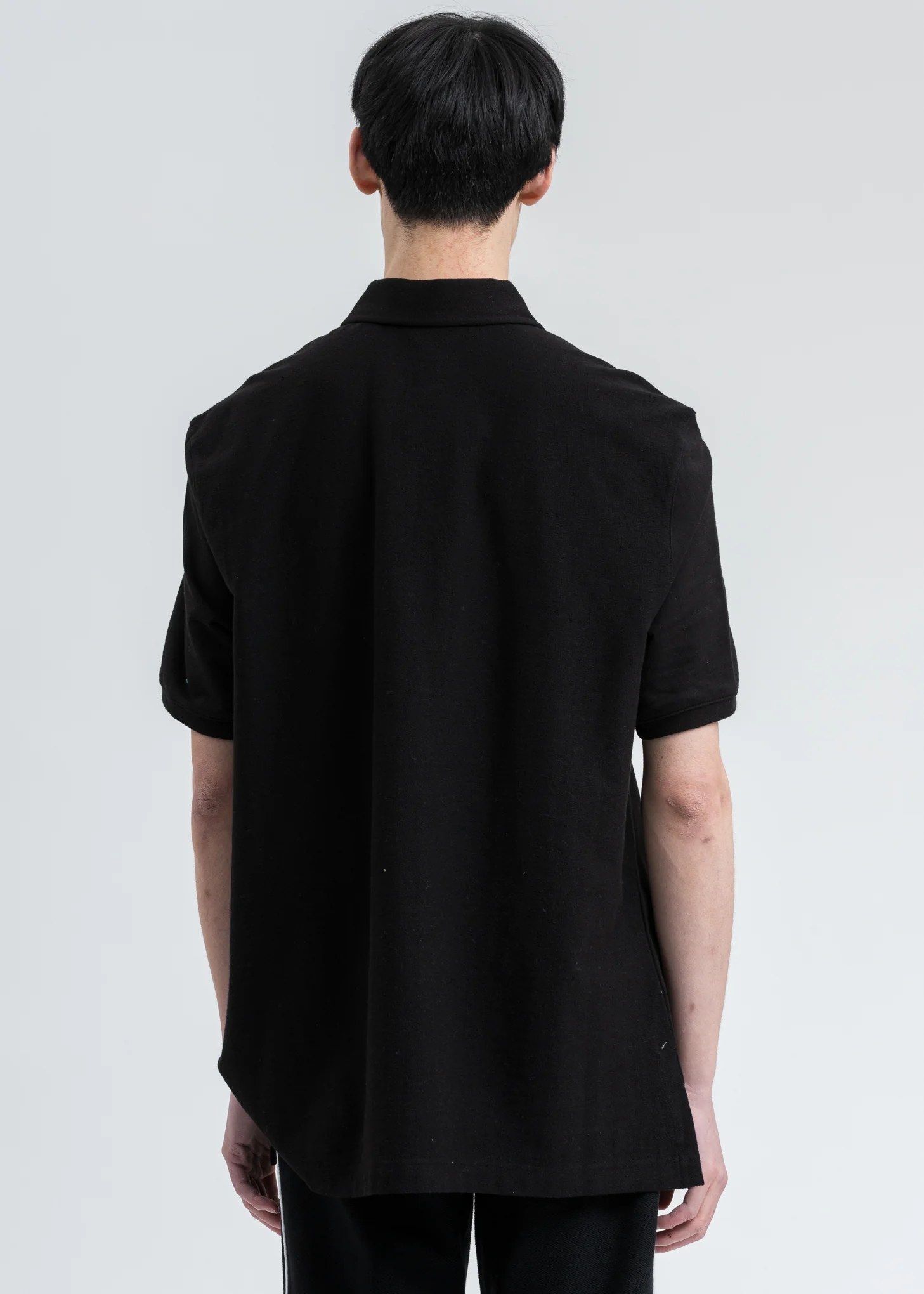 Black Paneled Oversized Polo - Image 4