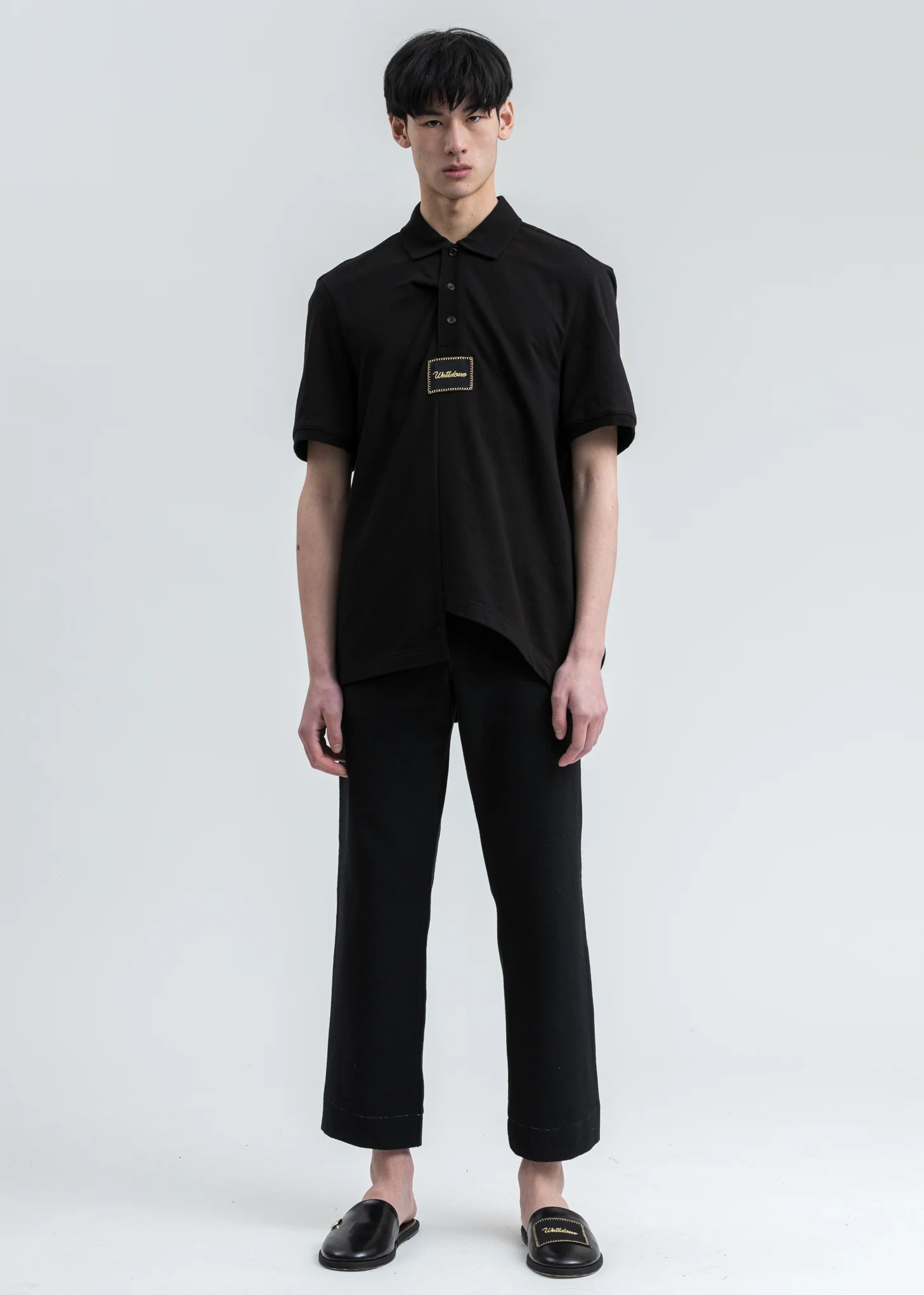 Black Paneled Oversized Polo - Image 5