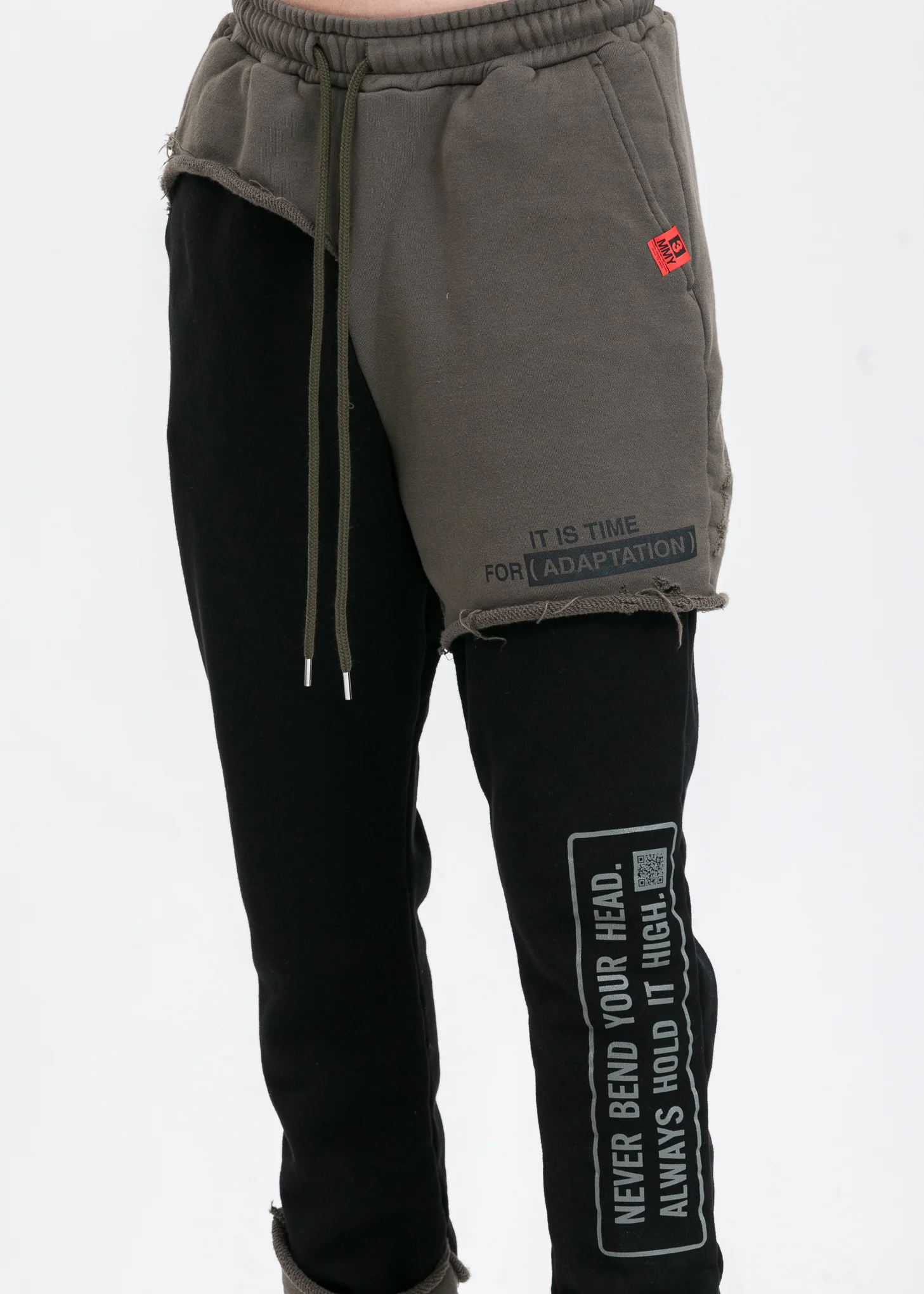 Black Partly Double Pants - Image 4