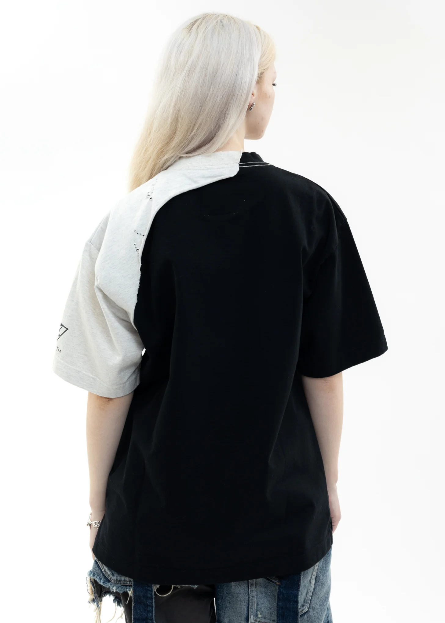 Black Partly Double T-Shirt - Image 3