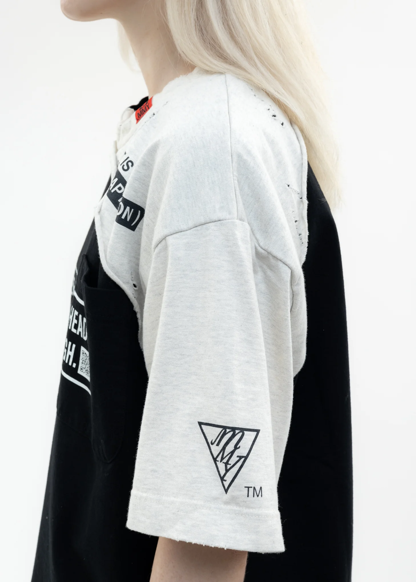Black Partly Double T-Shirt - Image 5