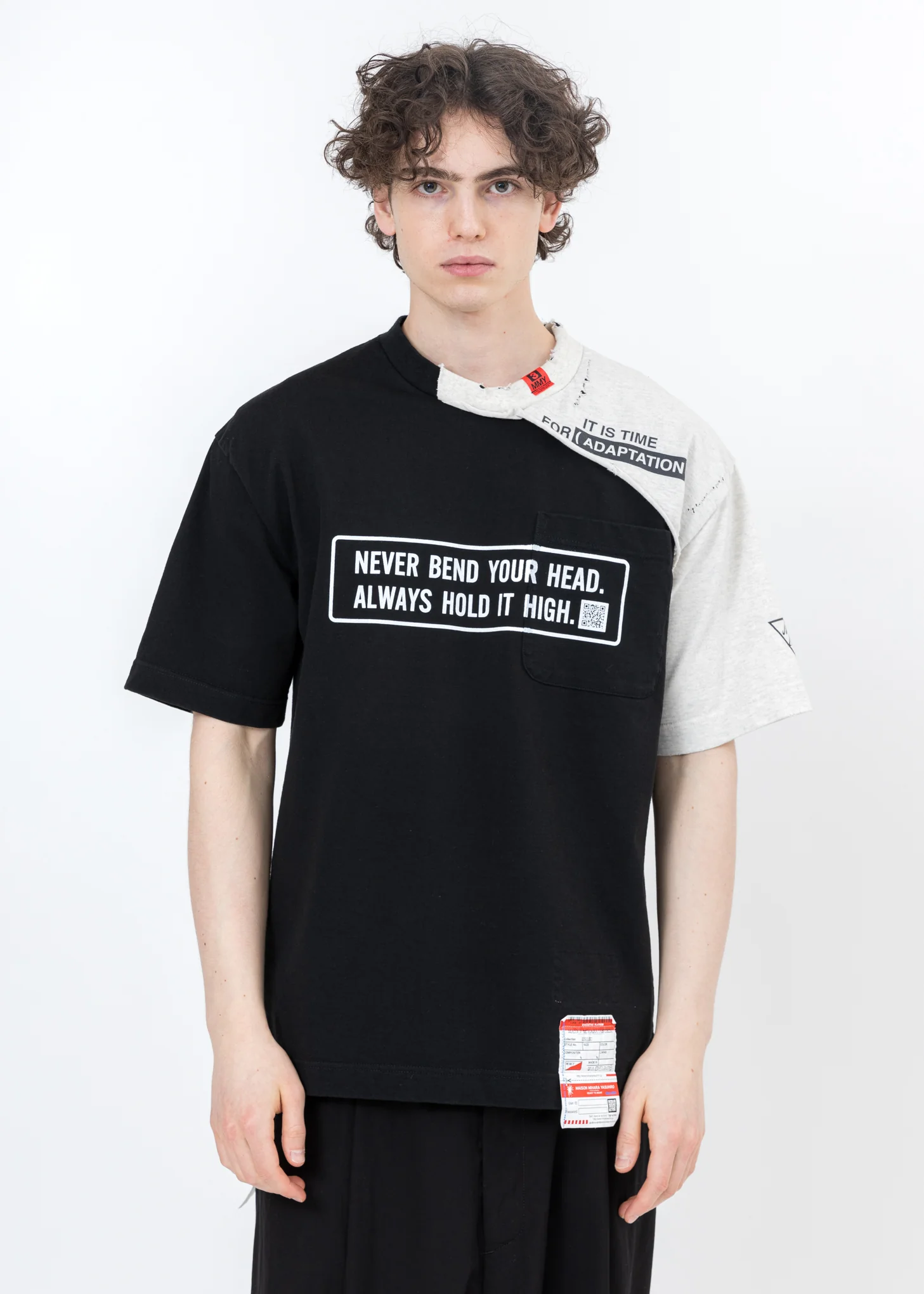 Black Partly Double T-Shirt