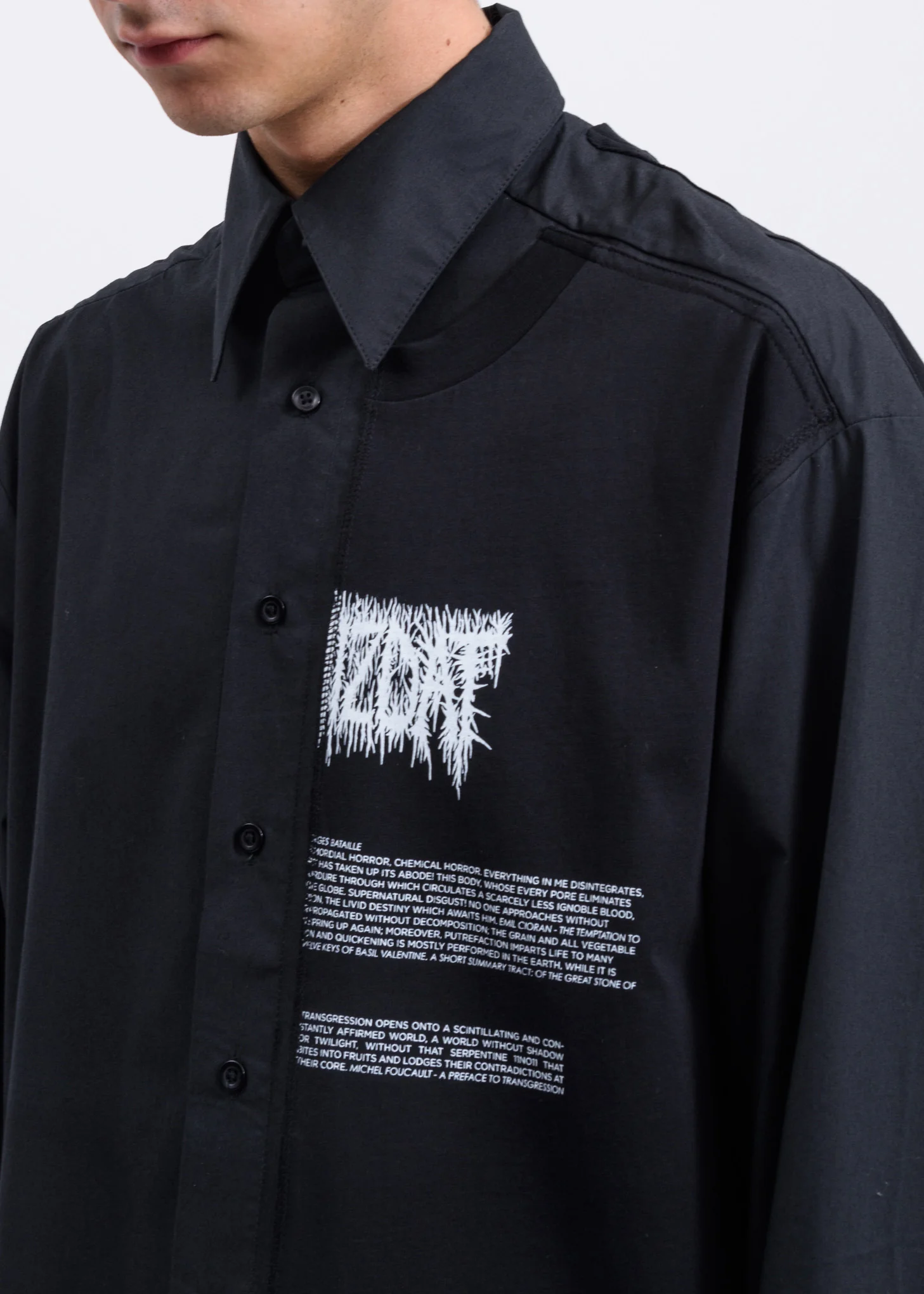 Black Patches Oversized Shirt - Image 2