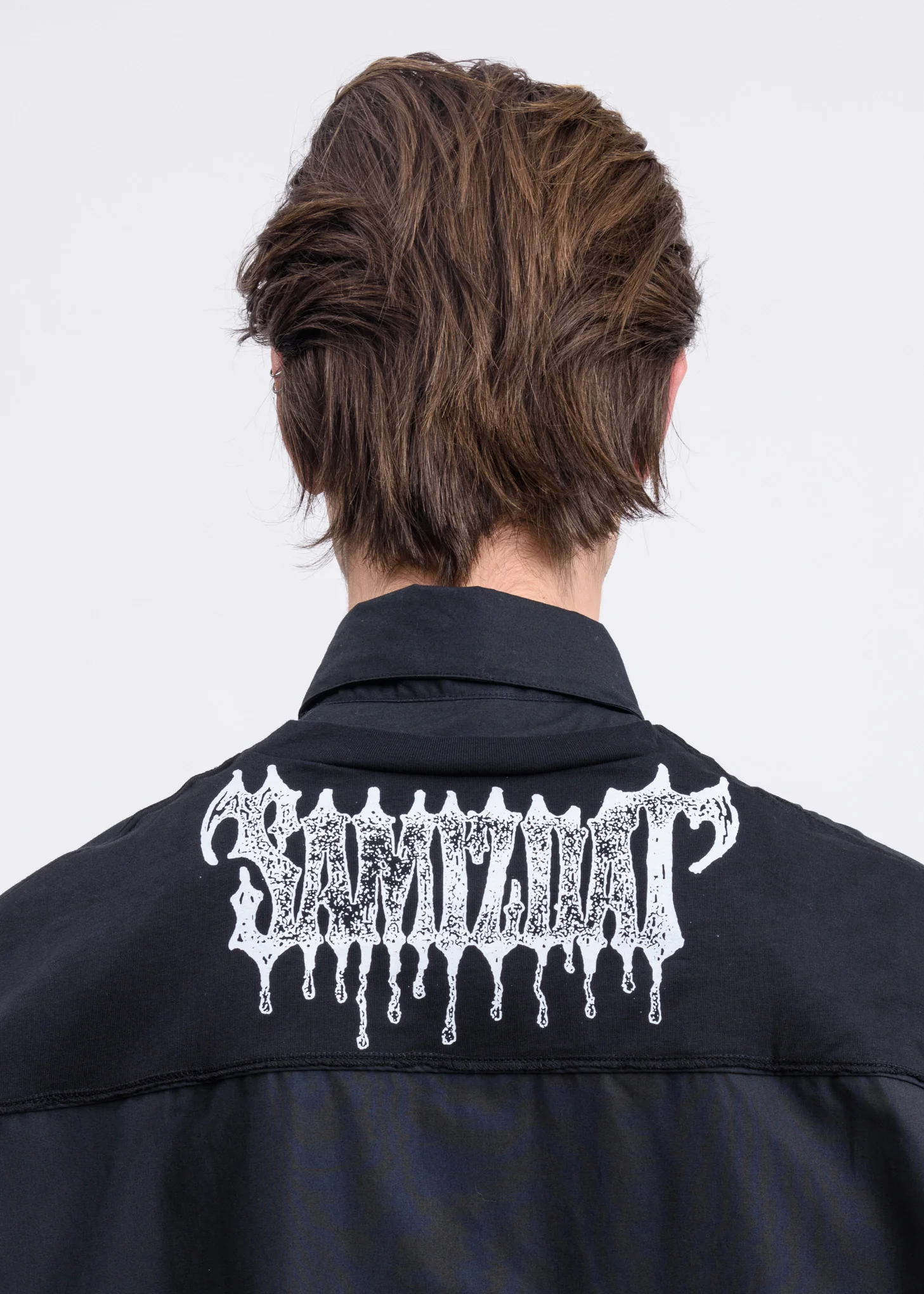 Black Patches Oversized Shirt - Image 3