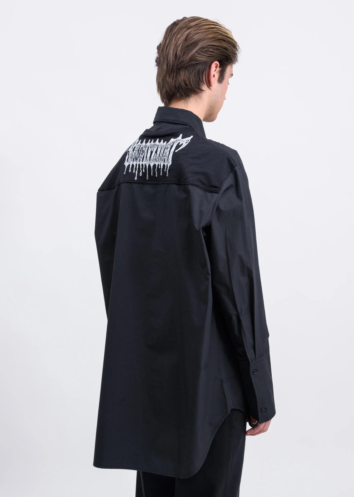 Black Patches Oversized Shirt - Image 4