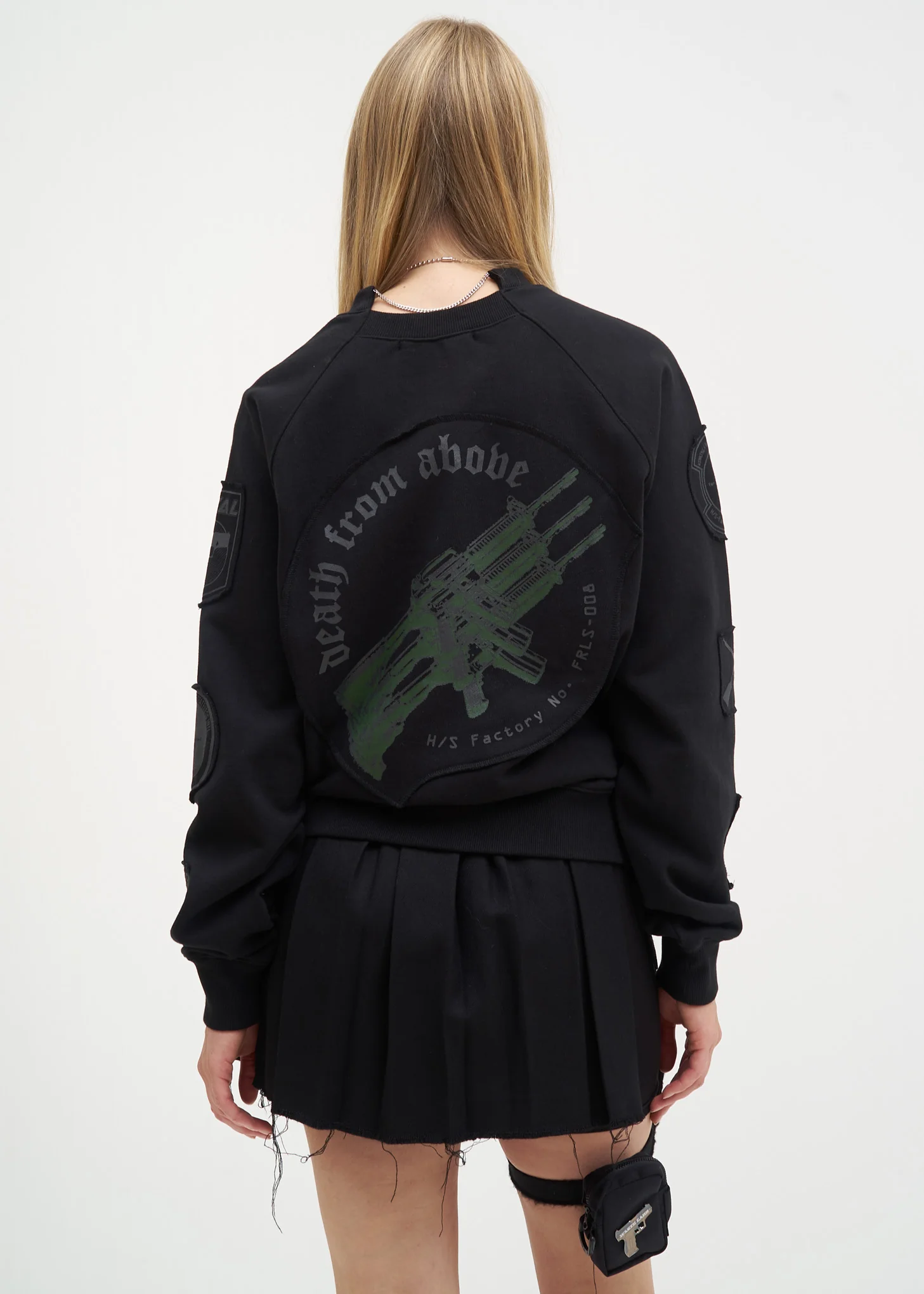 Black Patchwork Sweatshirt - Image 4