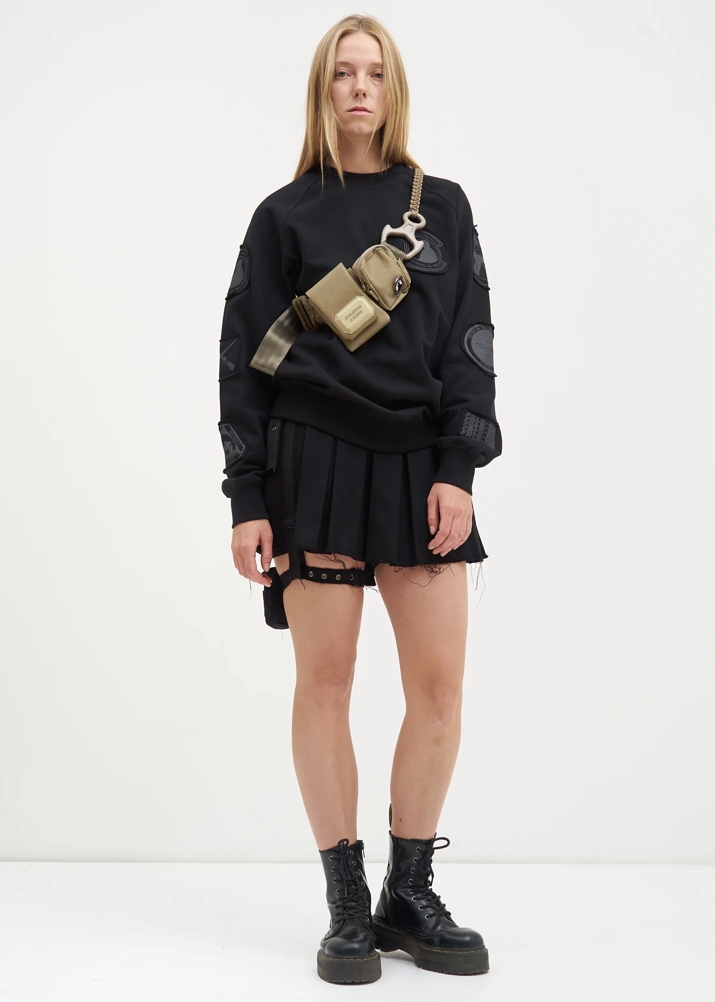 Black Patchwork Sweatshirt - Image 6