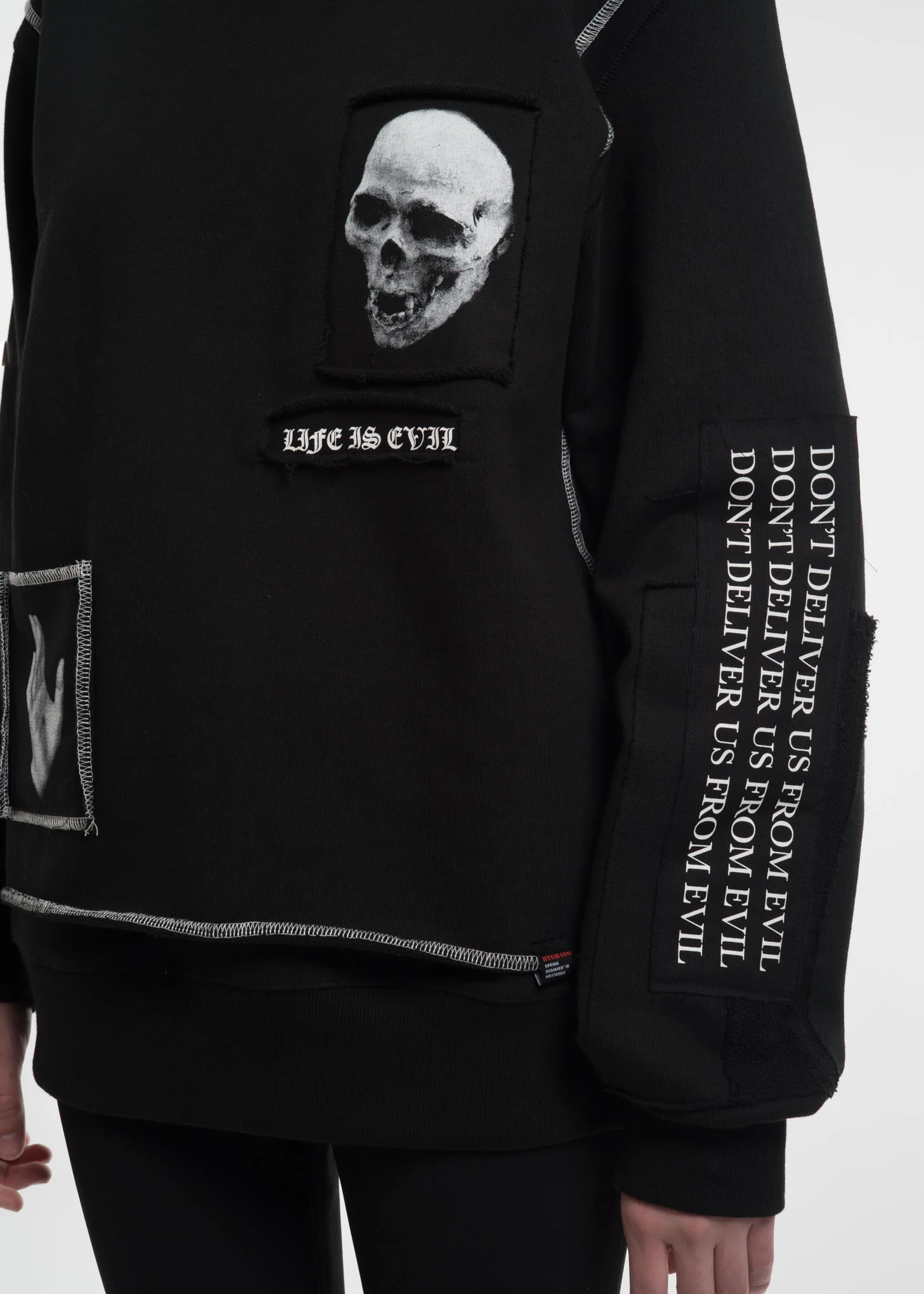 Black Patchwork Sweatshirt - Image 5