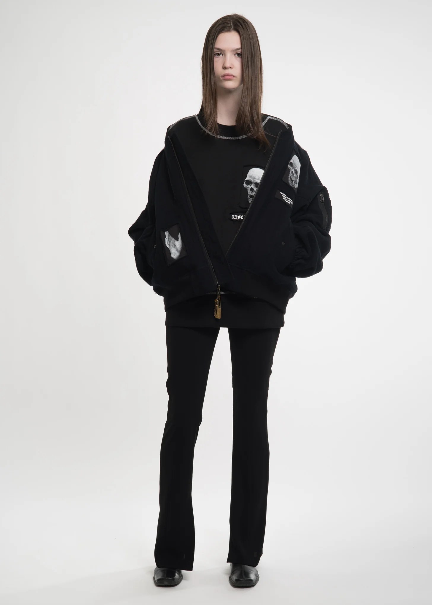 Black Patchwork Sweatshirt - Image 6