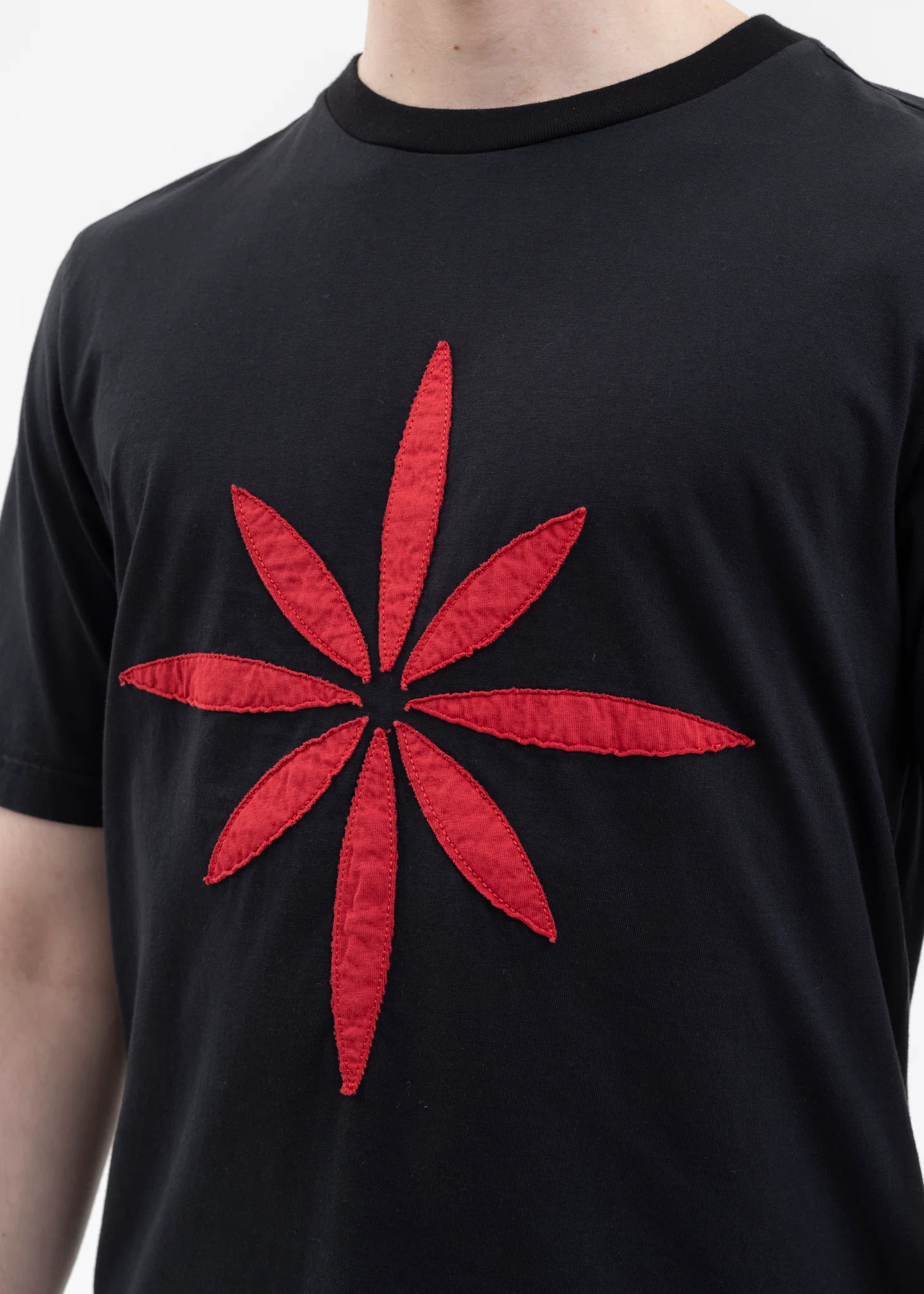BLACK PATCHWORK T-SHIRT - Image 2