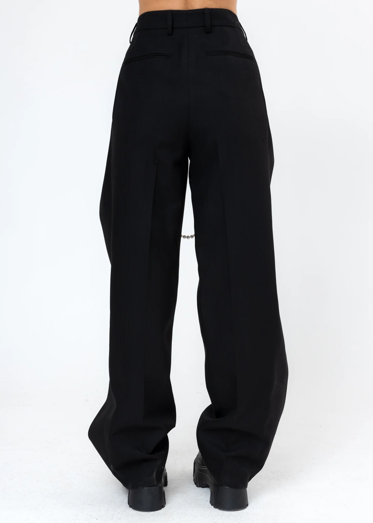 Black Pearl Chain Baggy Trouser - Image 4
