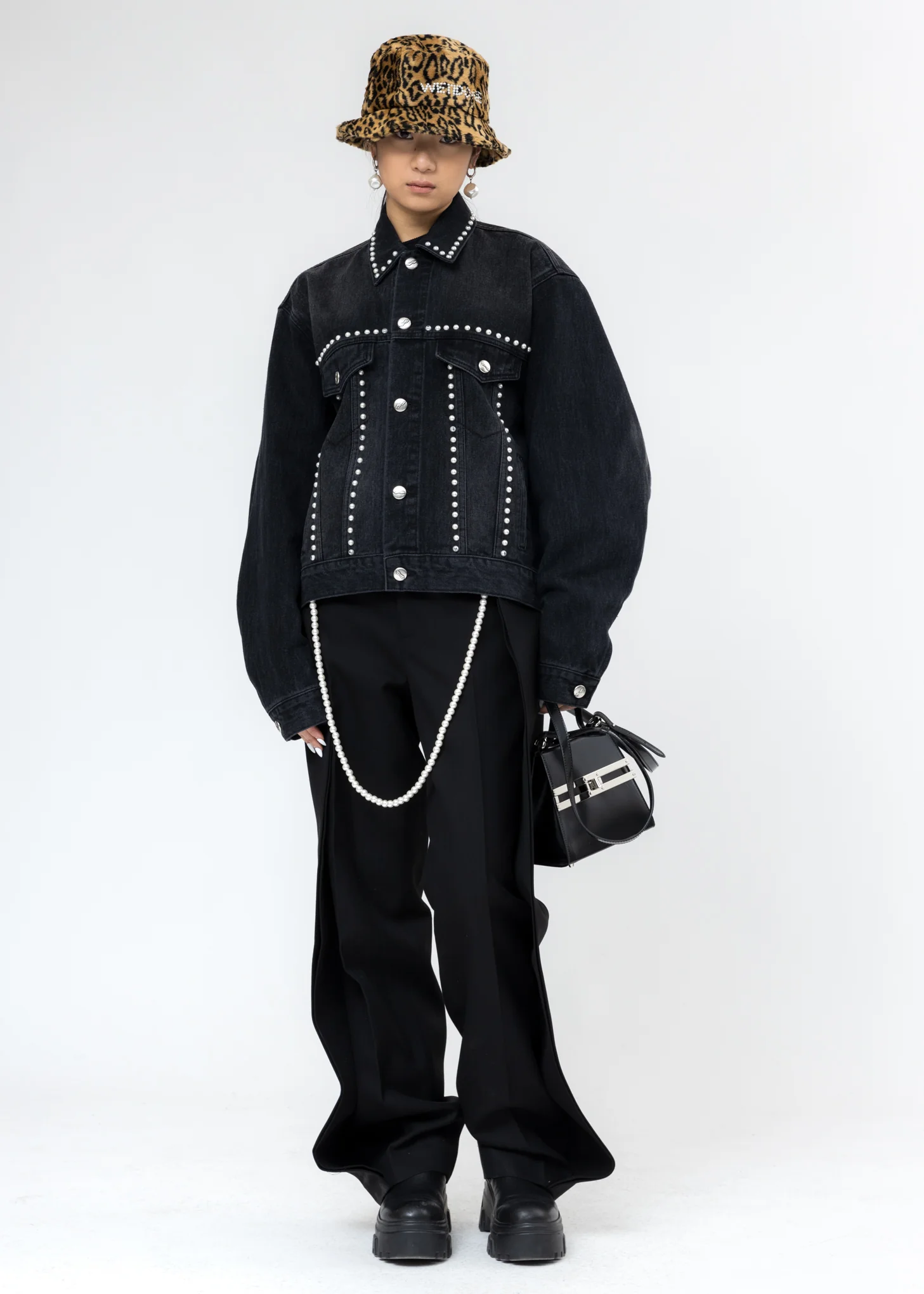 Black Pearl Lining Denim Jacket - Image 7