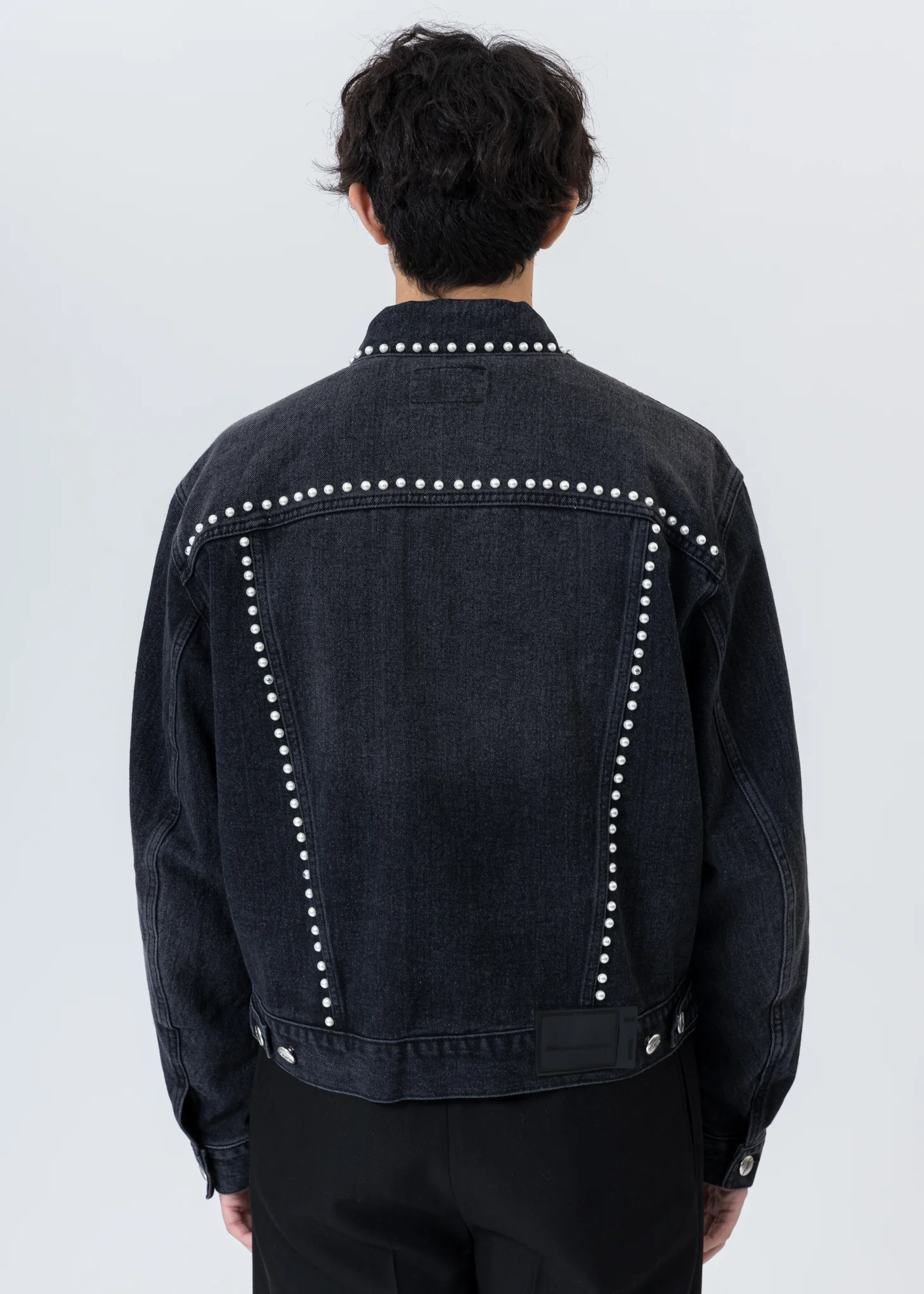 Black Pearl Lining Denim Jacket - Image 2