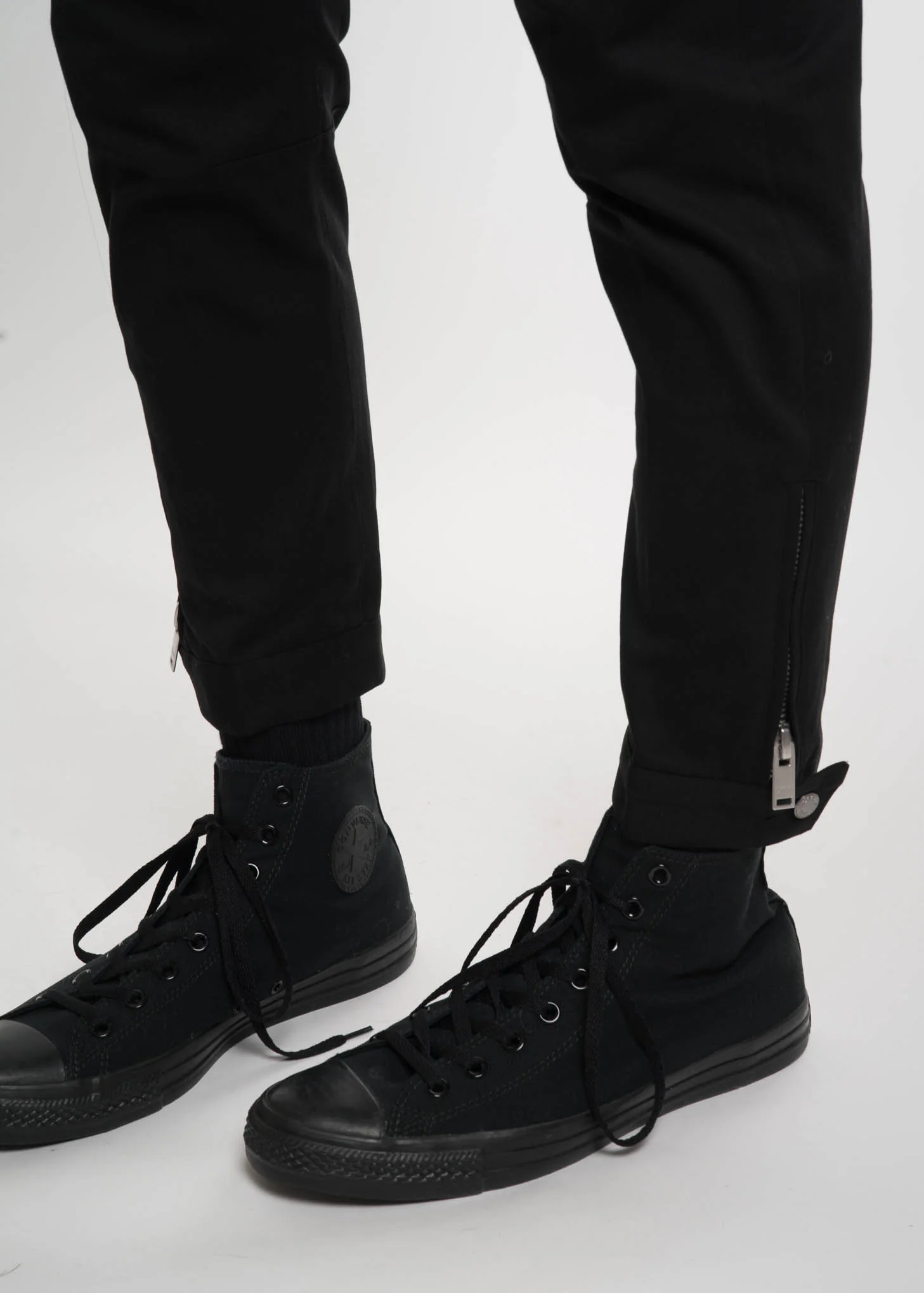 Black Peg Chino Hem Cuff - Image 2