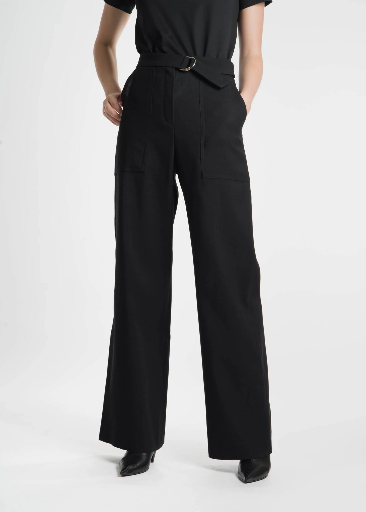 Black Phillipine Wool Trousers