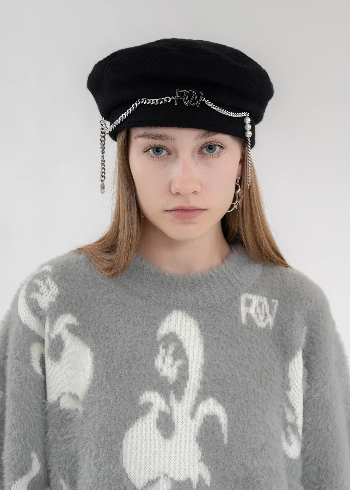 Black Phoenix Metal Embellishment Beret