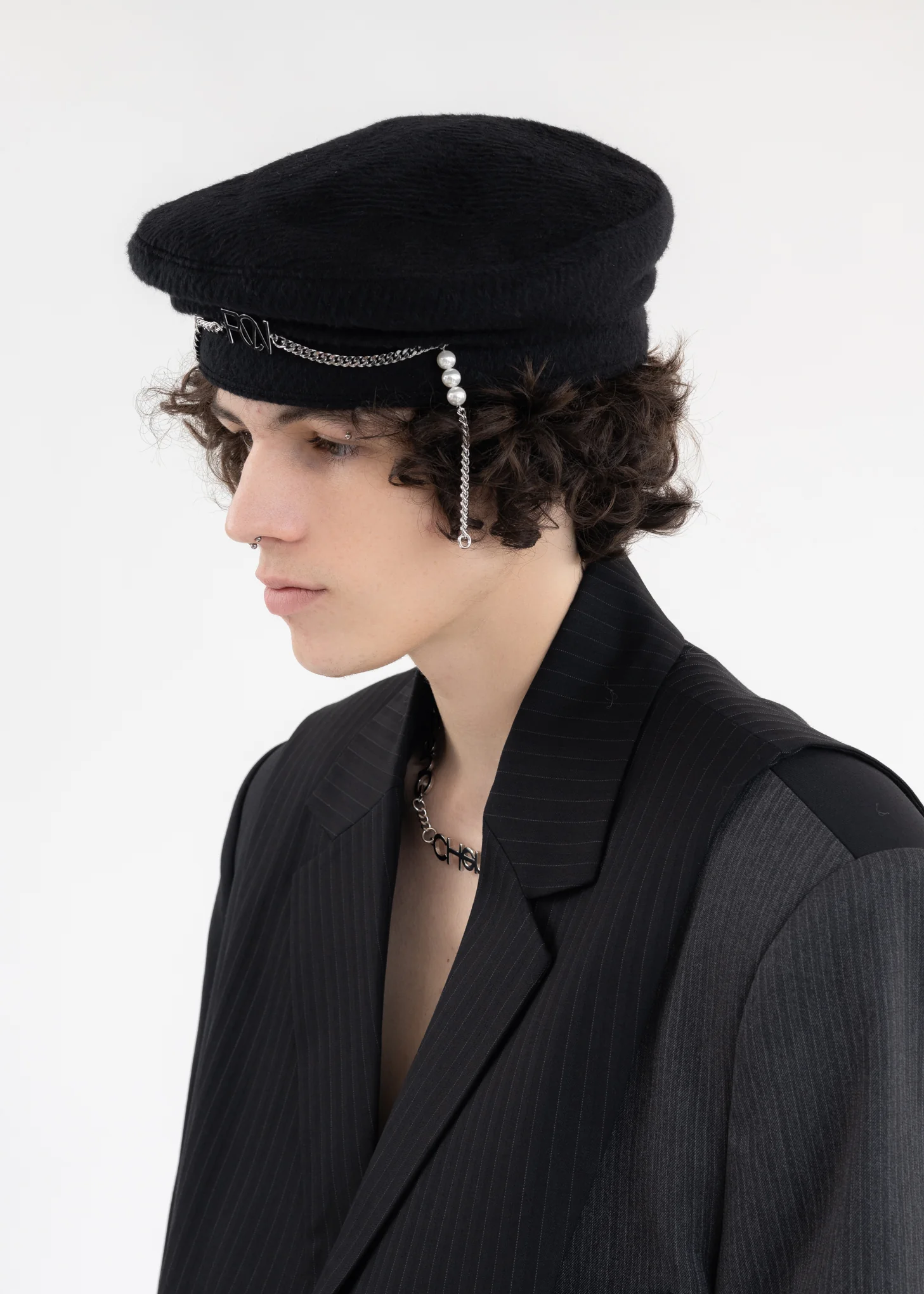 Black Phoenix Metal Embellishment Beret