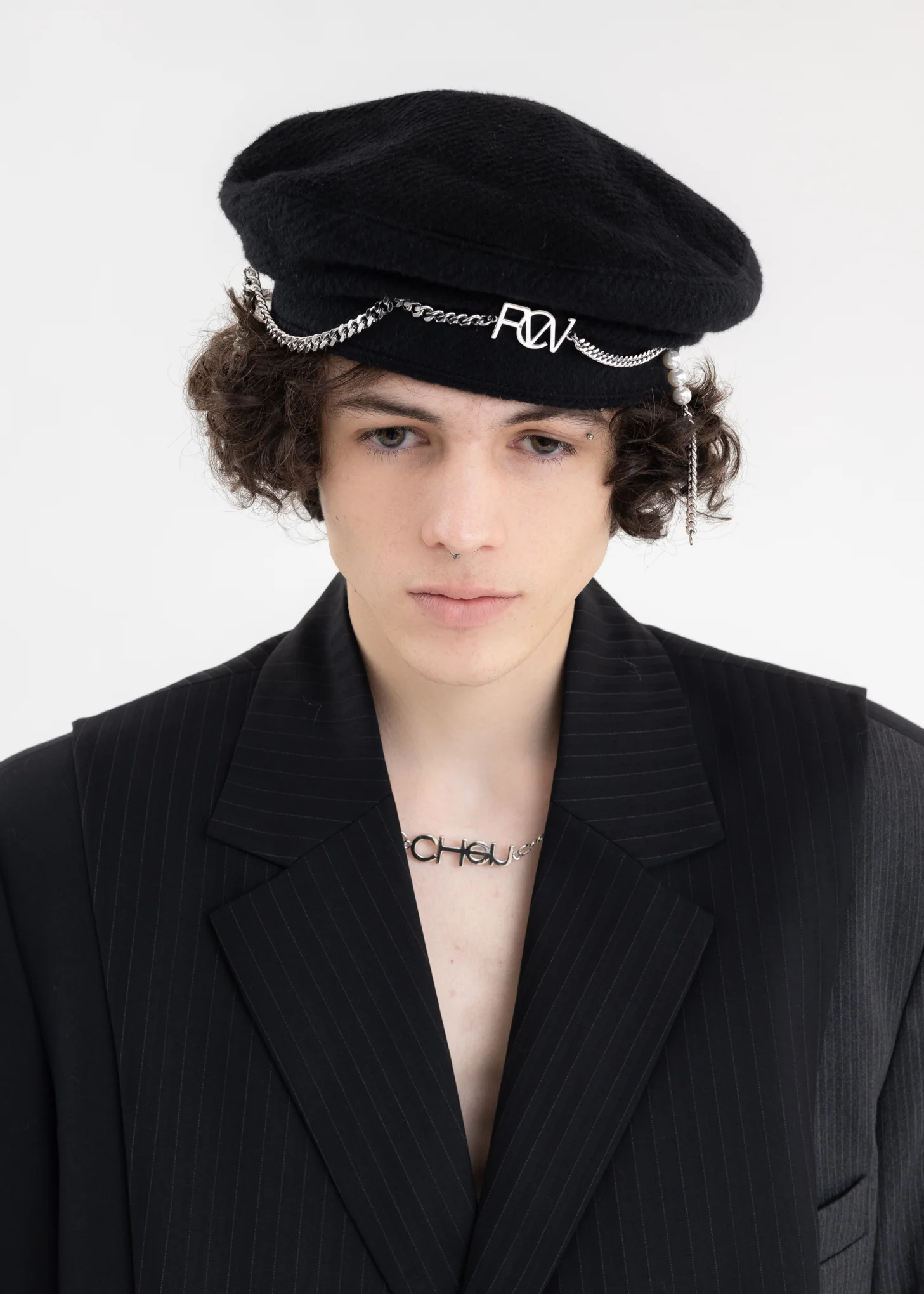 Black Phoenix Metal Embellishment Beret - Image 2