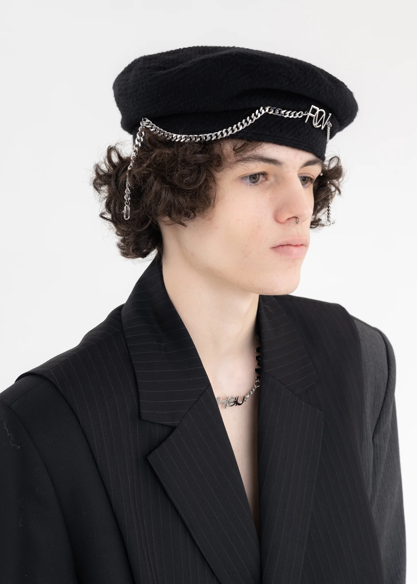 Black Phoenix Metal Embellishment Beret - Image 3
