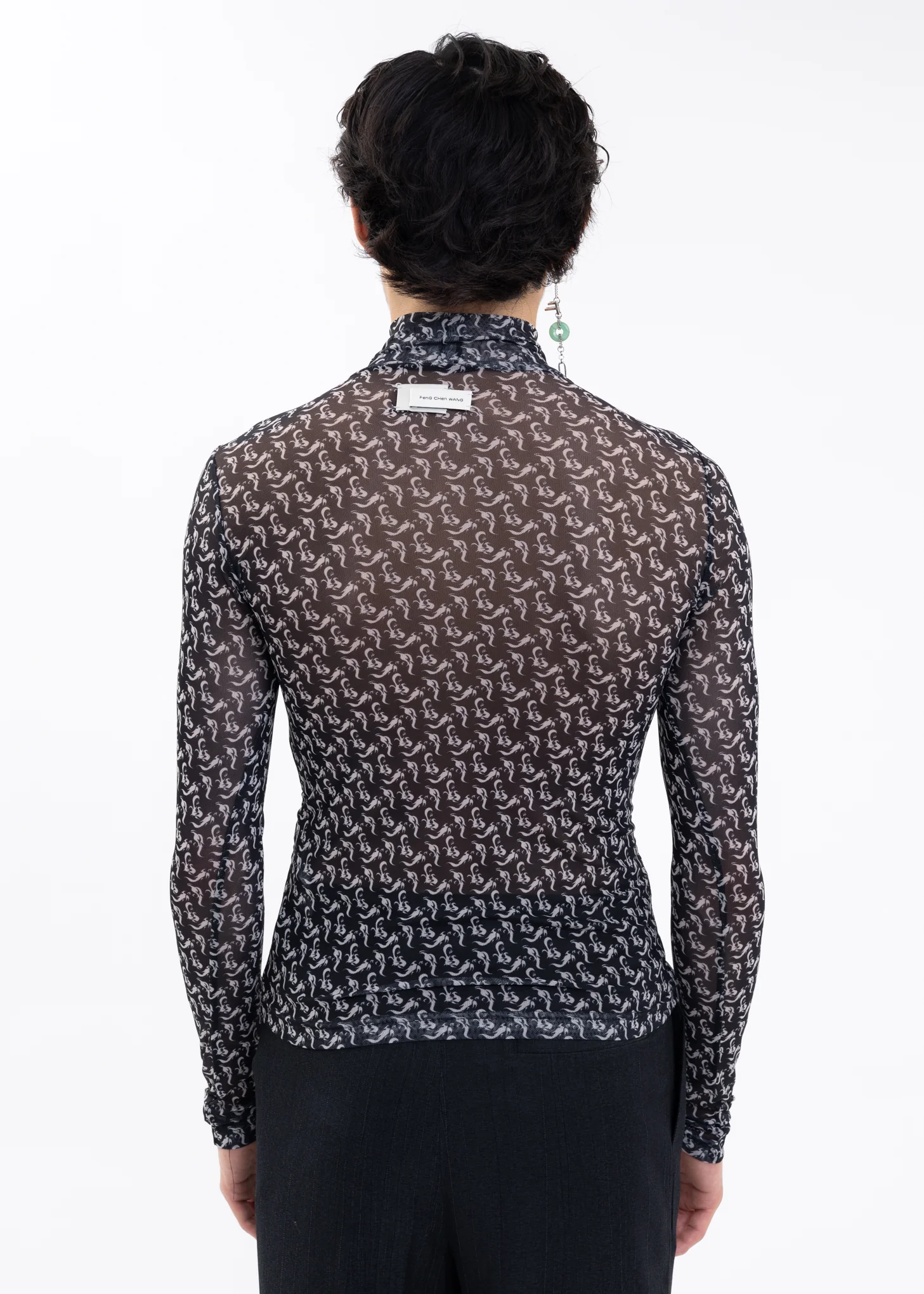 BLACK PHOENIX PRINT ROLL NECK - Image 3
