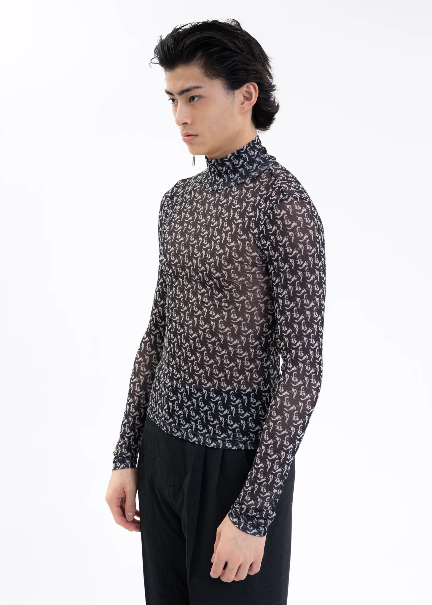 BLACK PHOENIX PRINT ROLL NECK - Image 4