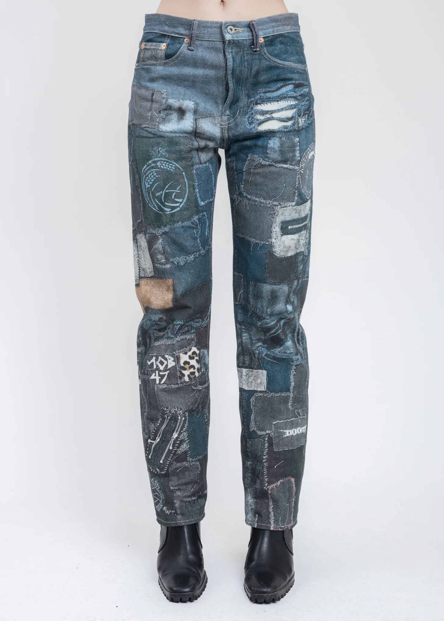 Black PHOTO PRINT Pants