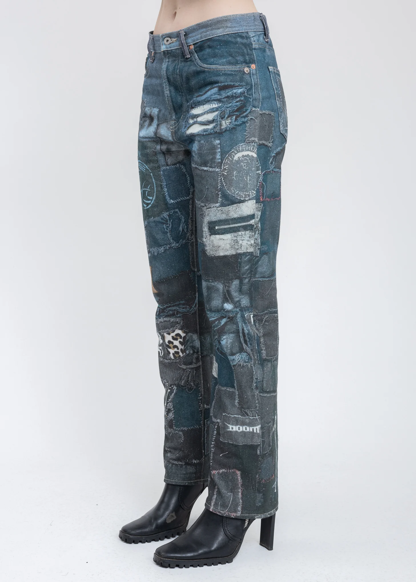 Black PHOTO PRINT Pants - Image 3