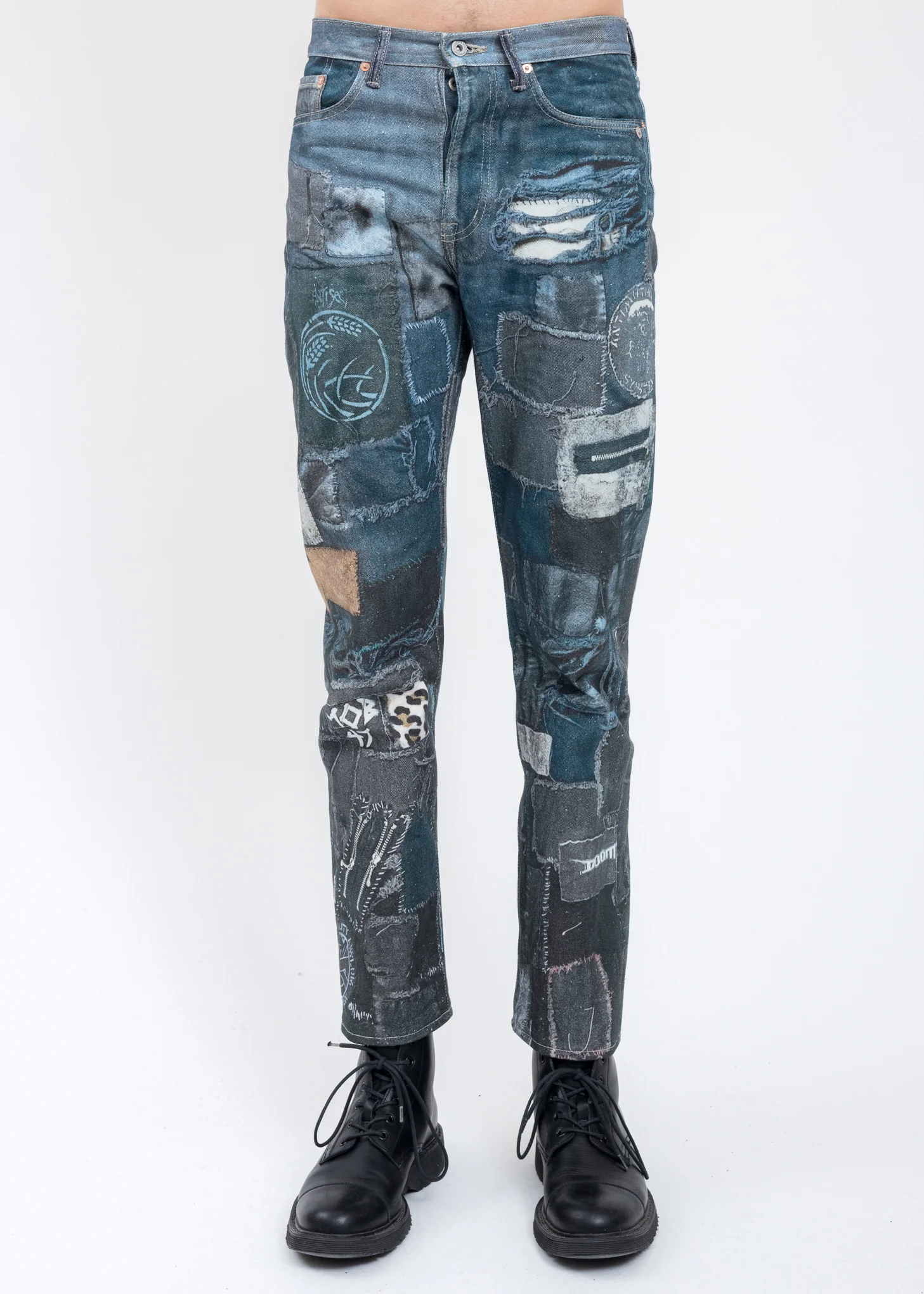 Black PHOTO PRINT Pants