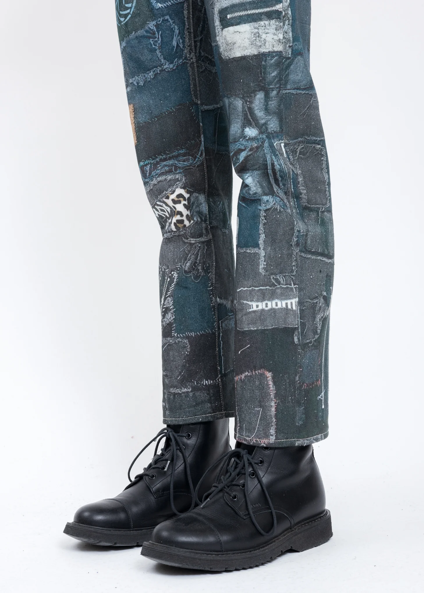 Black PHOTO PRINT Pants - Image 6