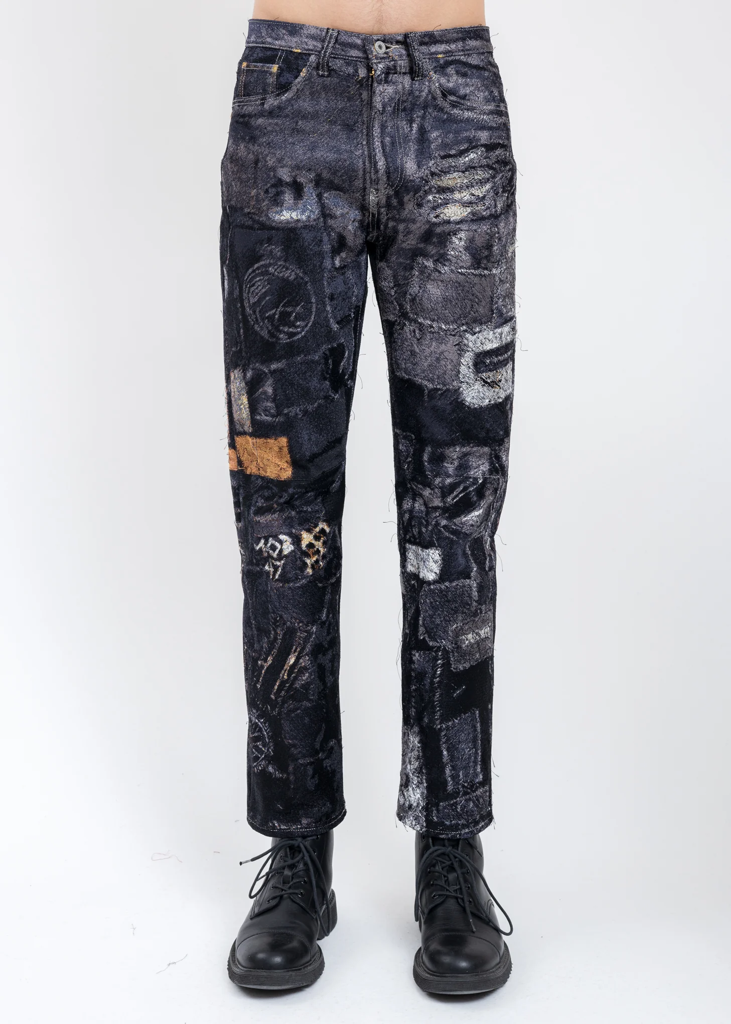 Black PHOTO STITCH Pants