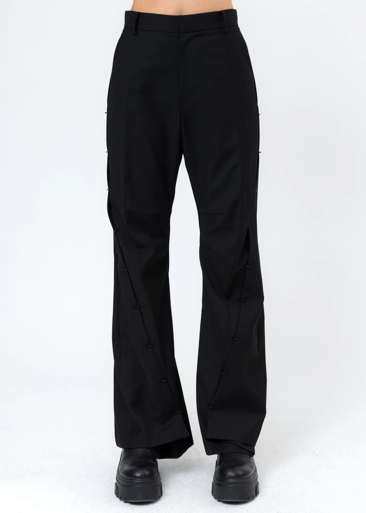 Black Pierced Trousers