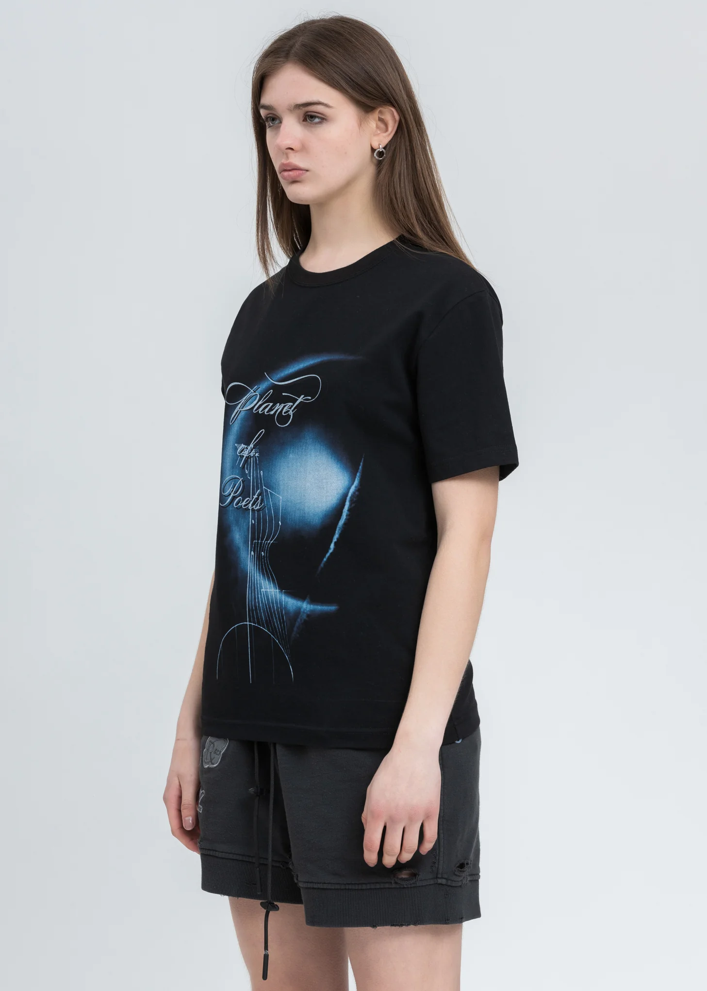 Black “Planet Of Poets“ T-Shirt - Image 2
