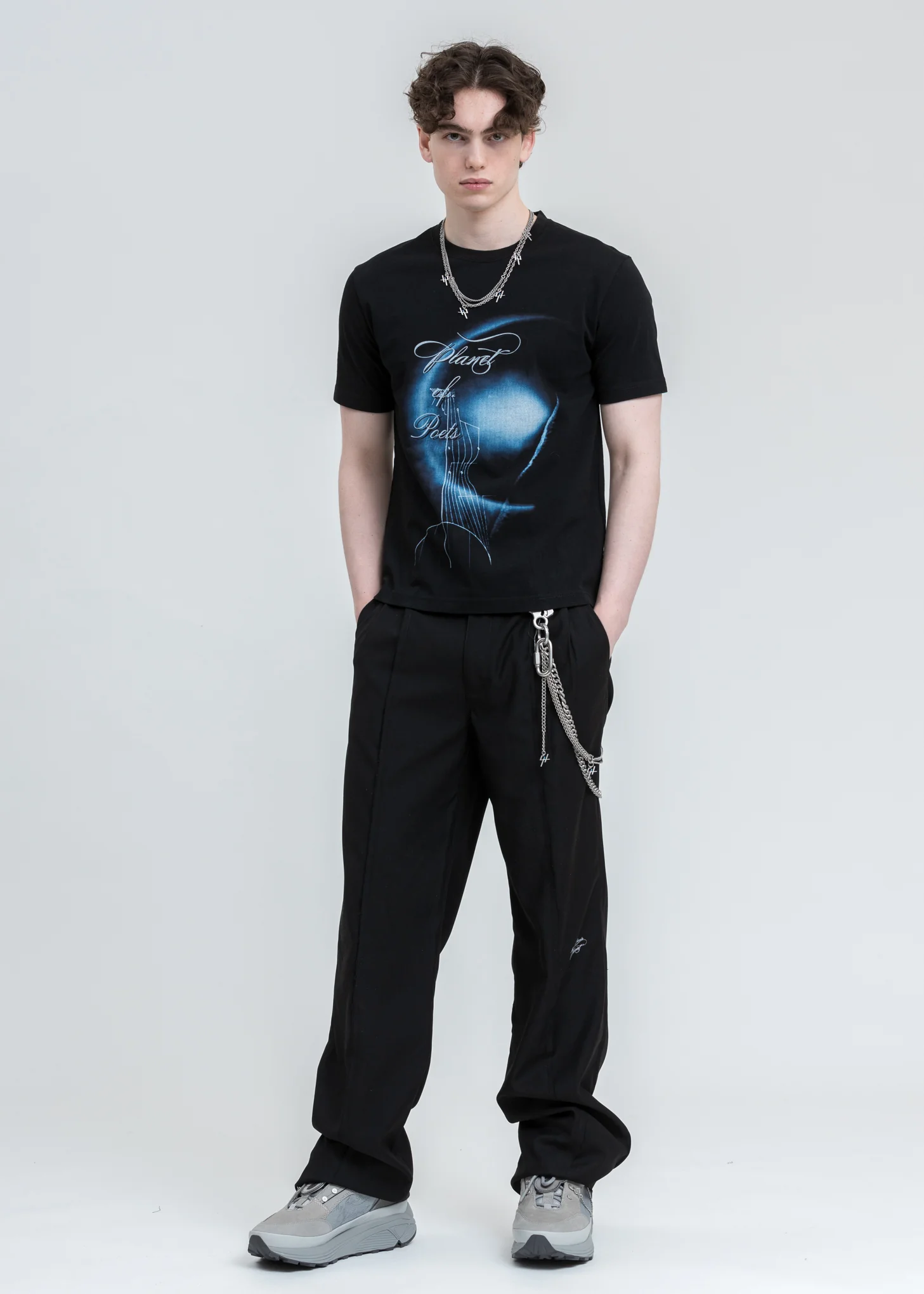 Black “Planet Of Poets“ T-Shirt - Image 5