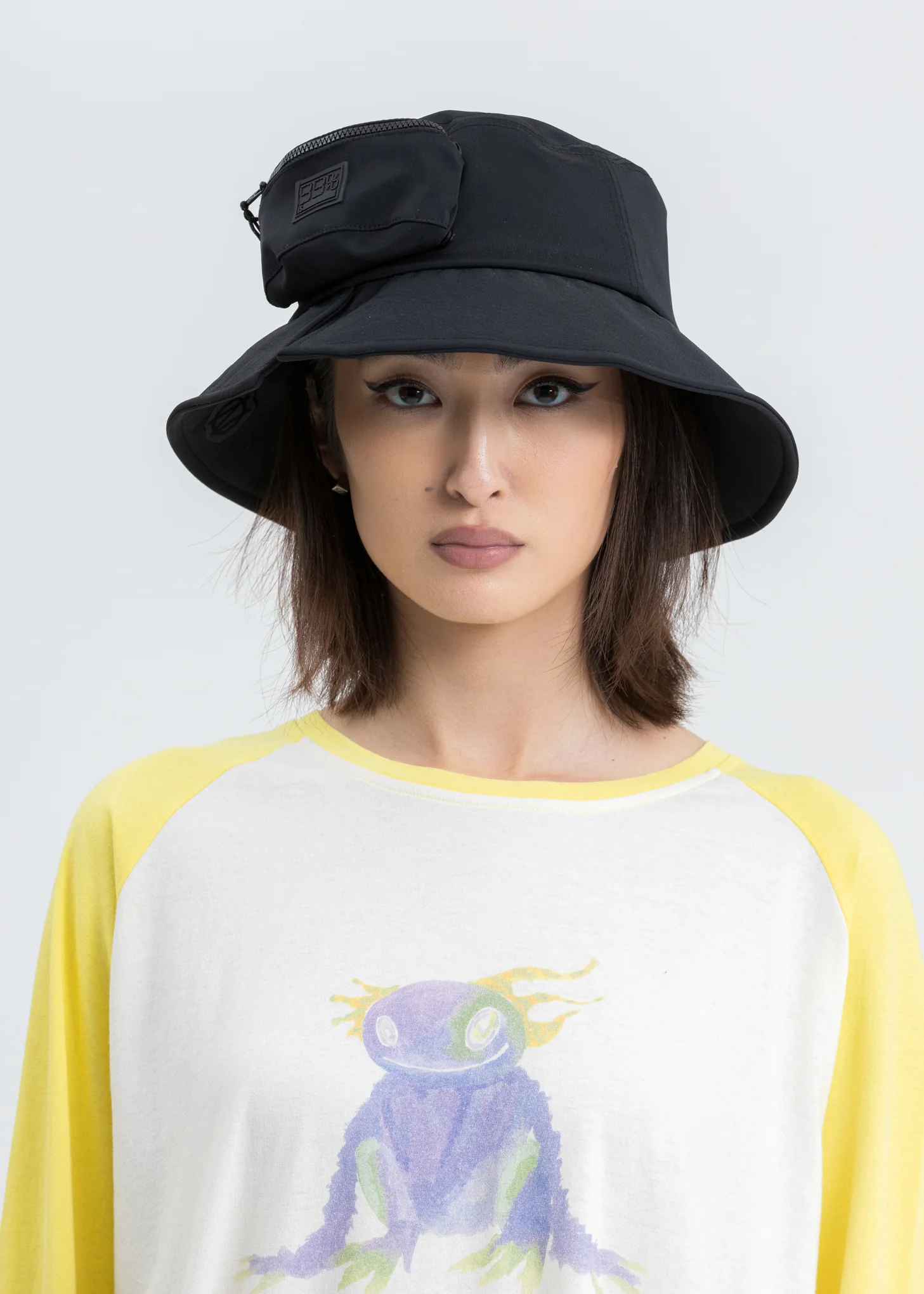 Black Pocket Bucket Hat