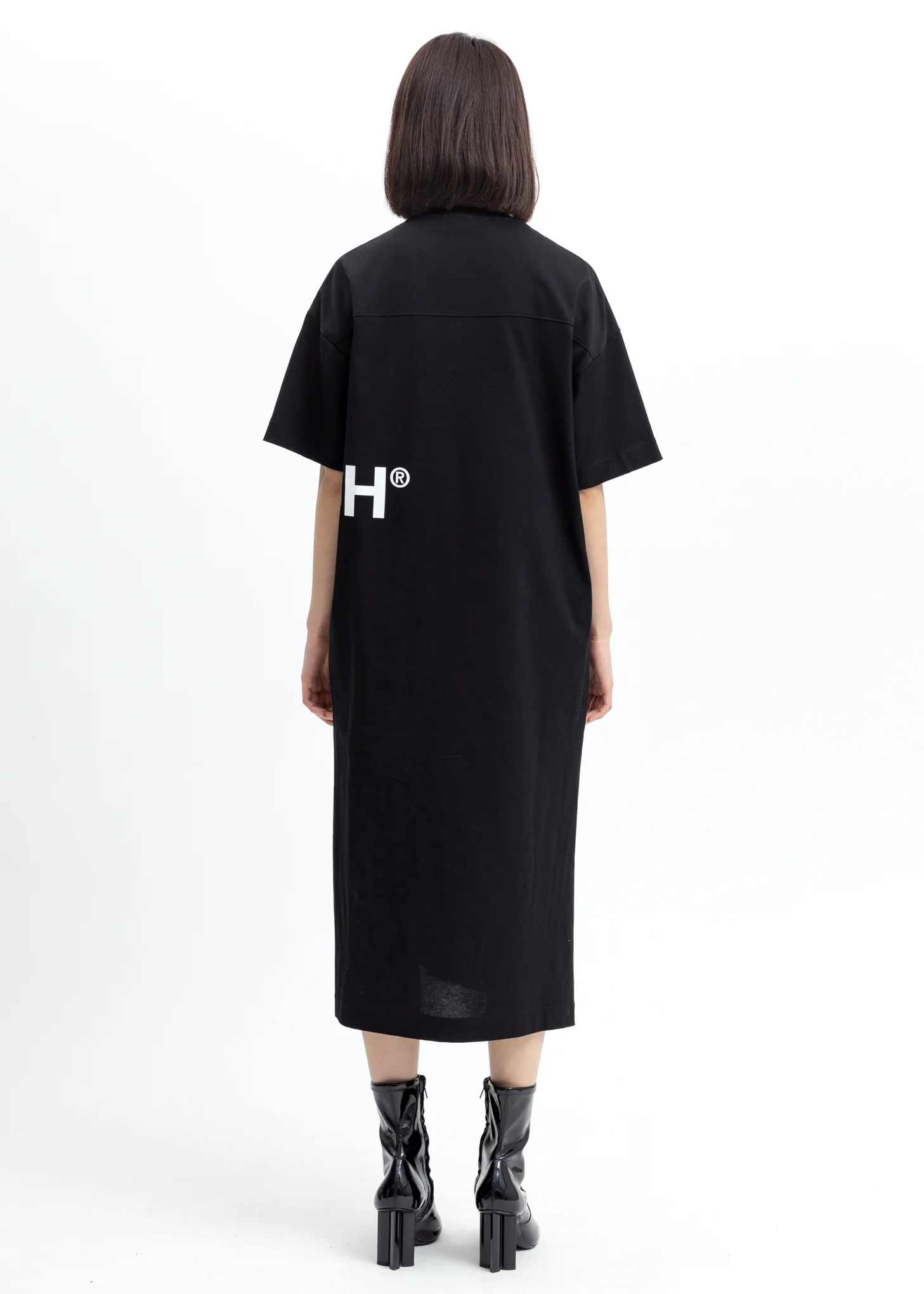 Black Pocket T-Shirt Dress - Image 4