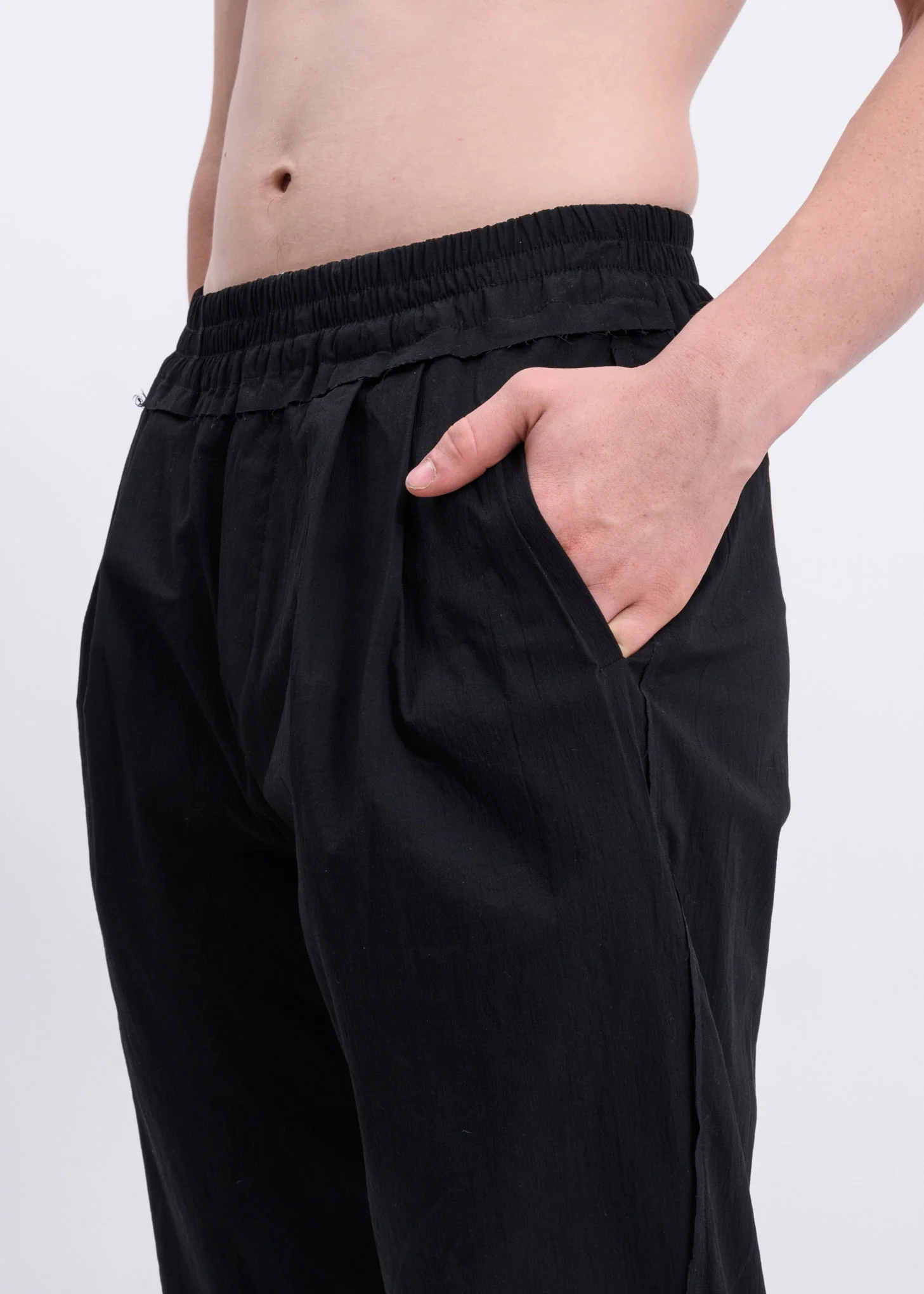 Black Double Pocket Detail Trousers - Image 3