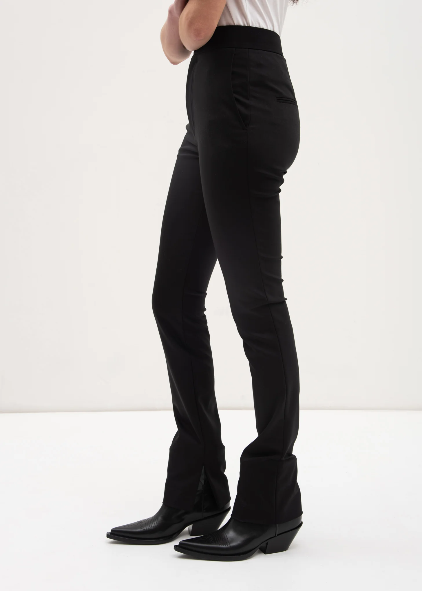Black Polished Legging Pants - Image 2