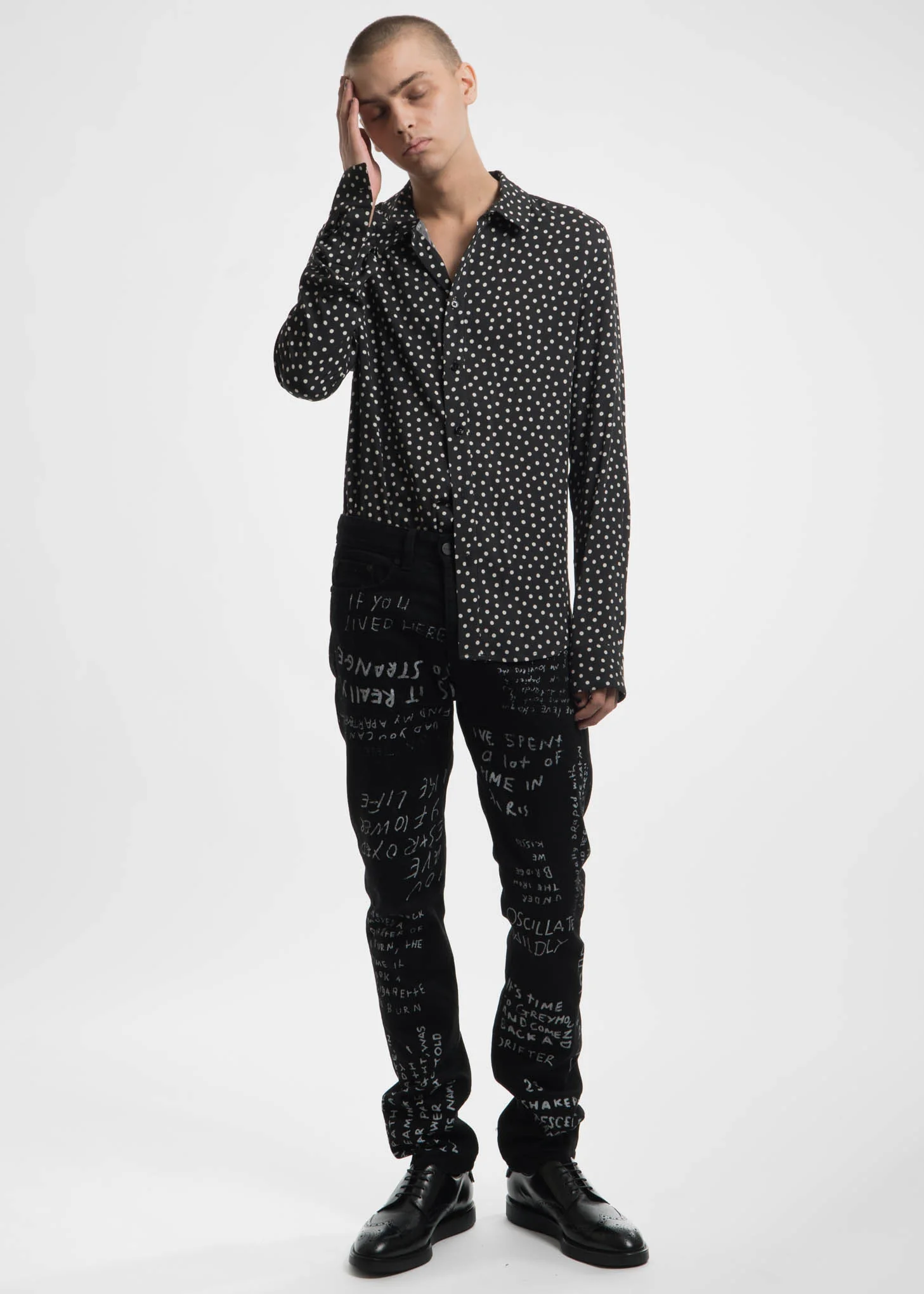 Black Polka Dot Cults Shirt - Image 8