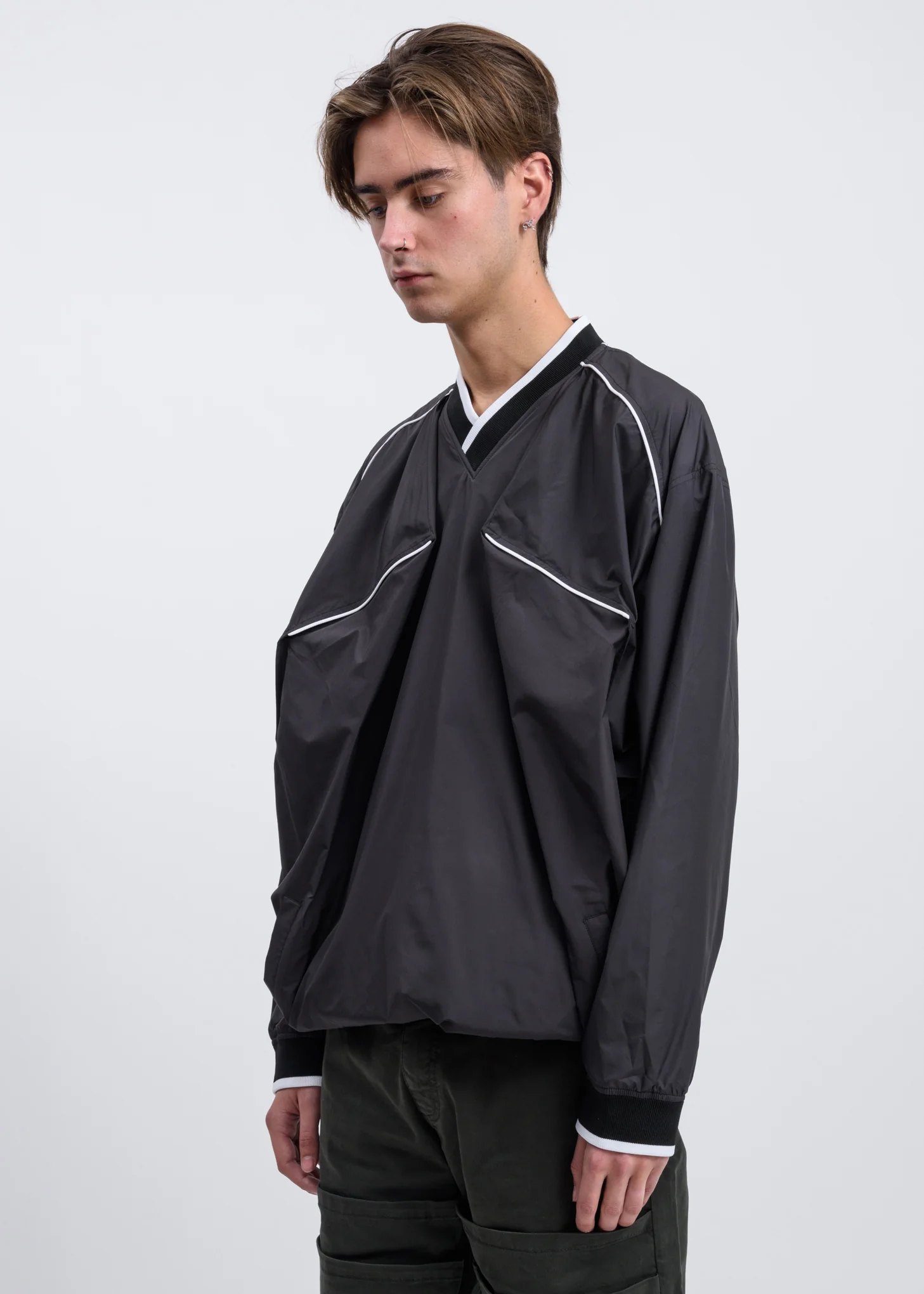 Black Pop-Up Nylon Sweater - Image 2