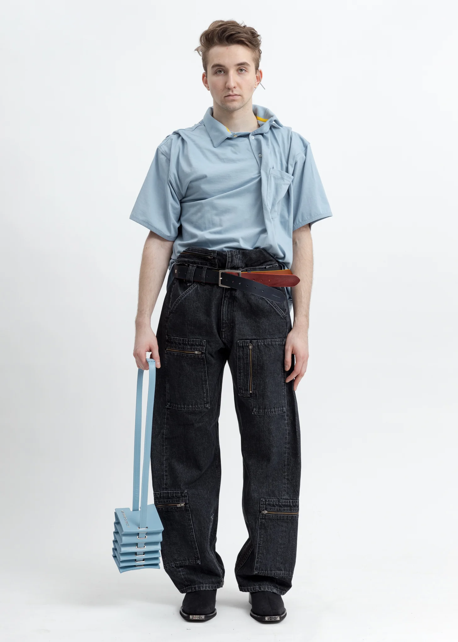 Black Pop-Up Pilot Trousers - Image 8