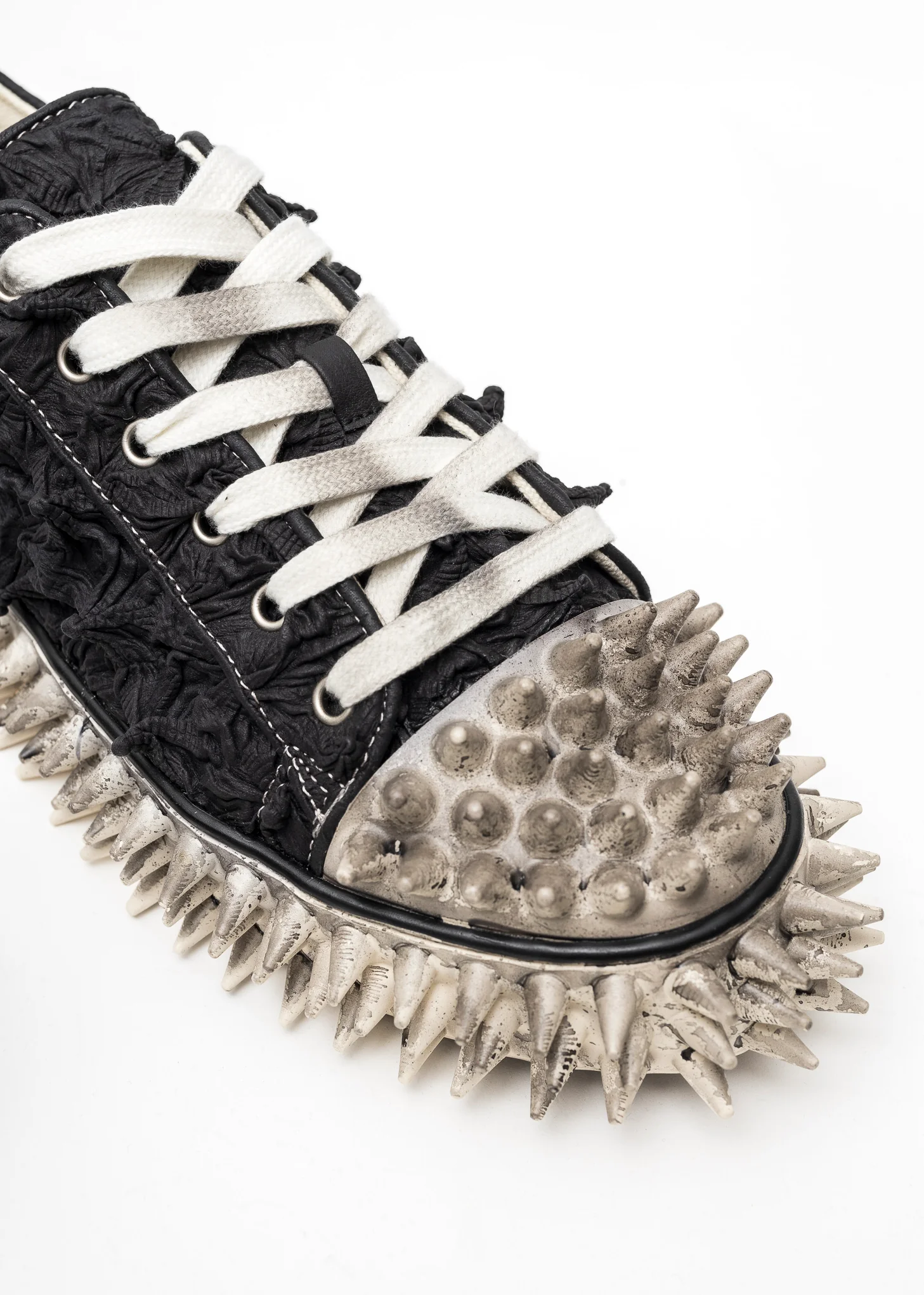 BLACK PORCUPINE LACE UP SNEAKER - Image 2