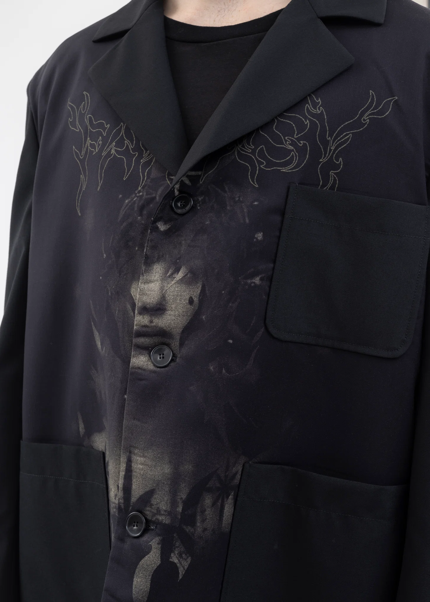 BLACK PRINTED BLAZER - Image 2