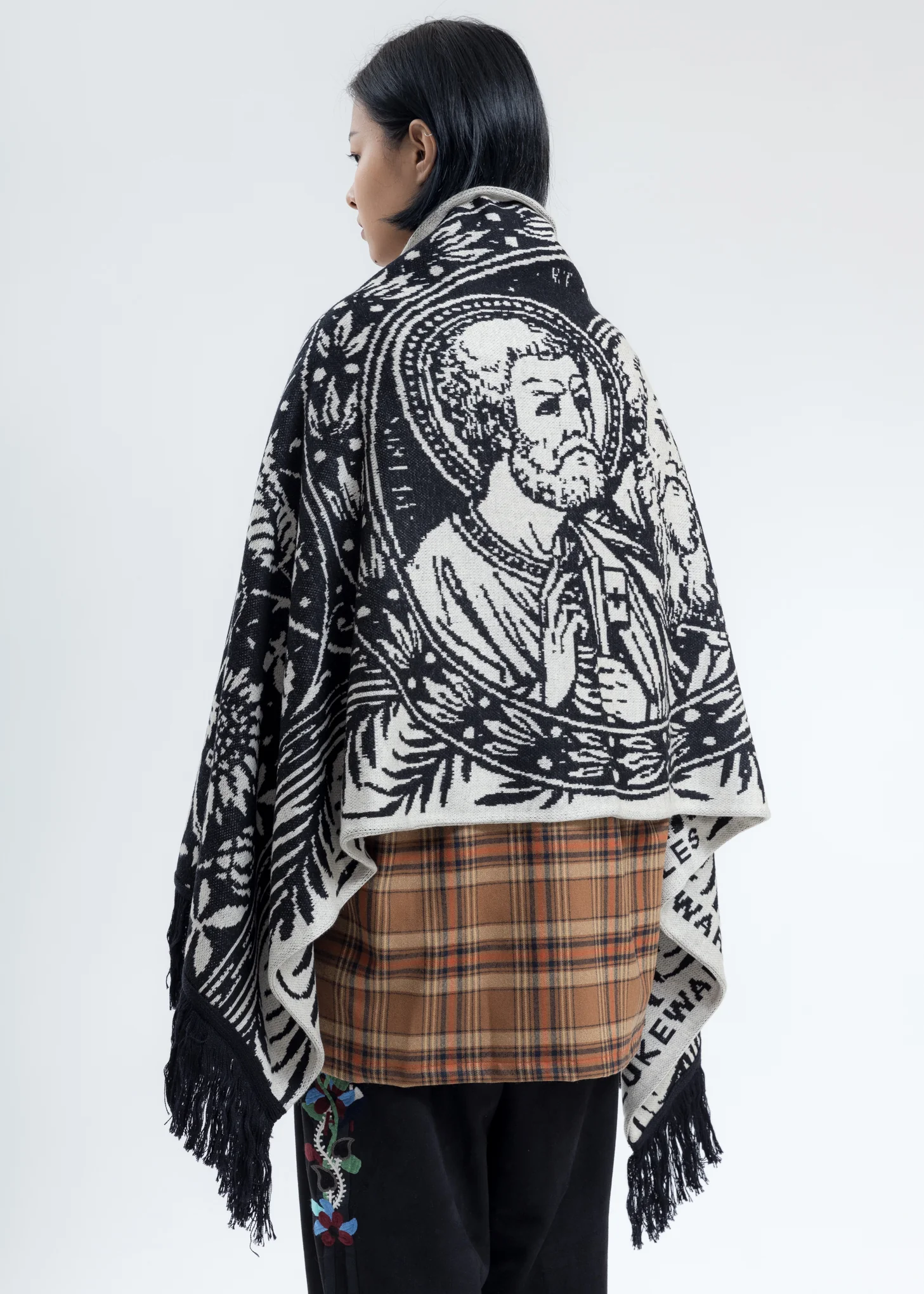 Black Printed Scarf - Image 2