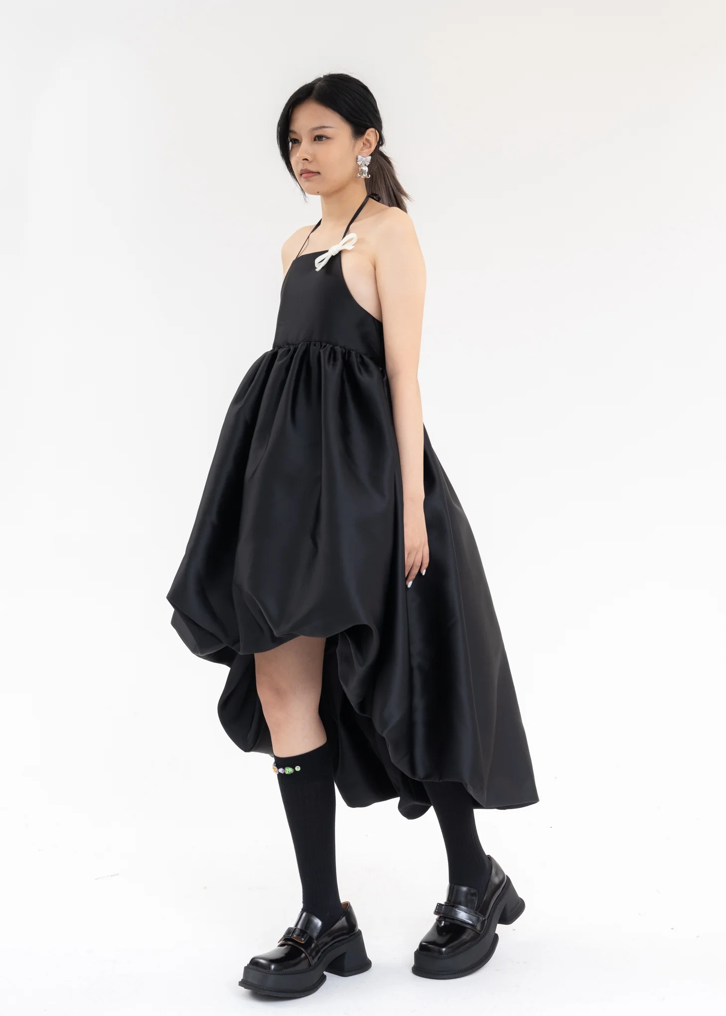 Black Puff Ball Skirt - Image 2
