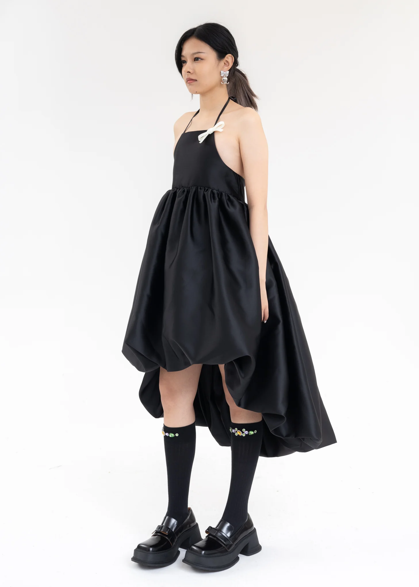 Black Puff Ball Skirt - Image 4